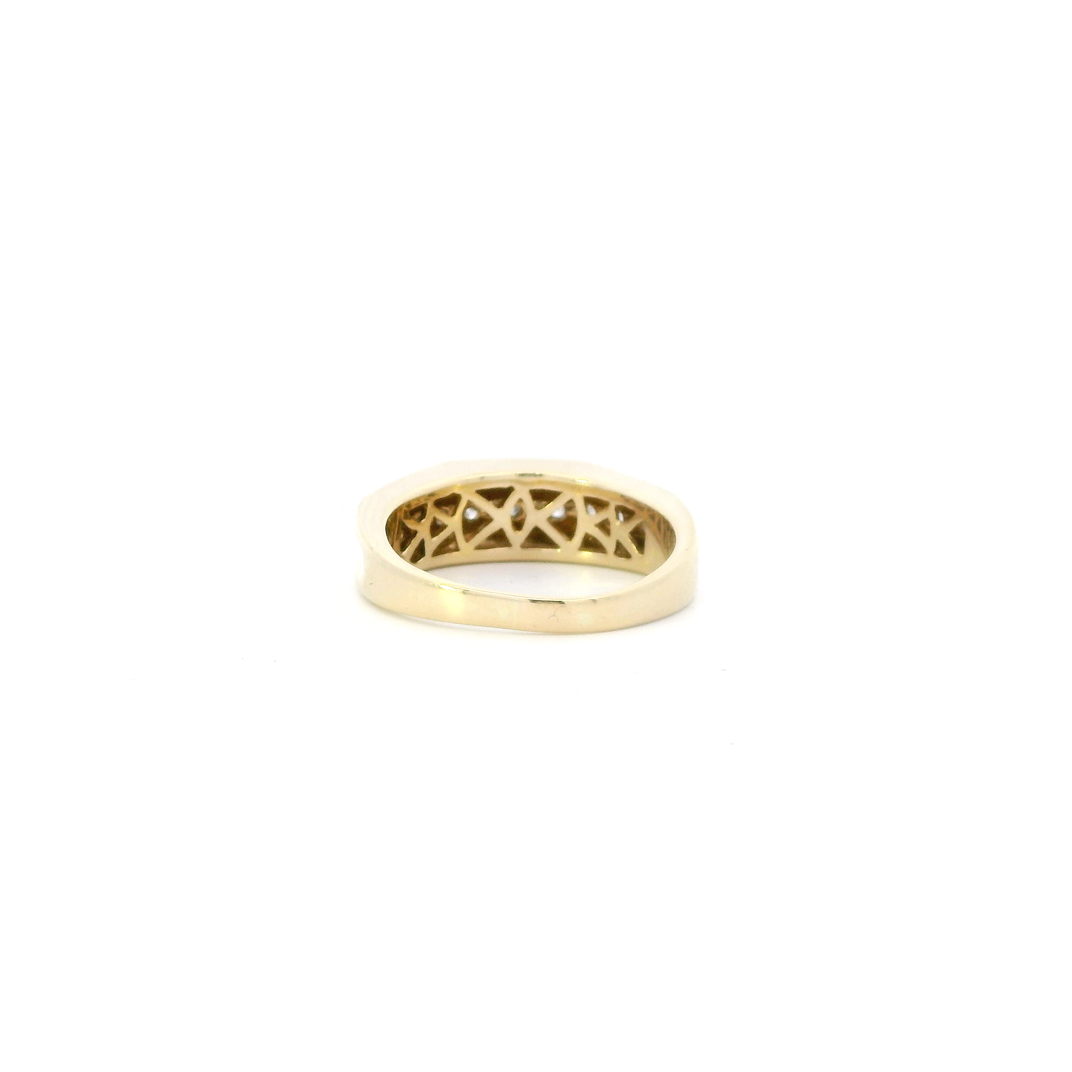 14K Yellow Gold Diamond Mens Ring - 1.03ct