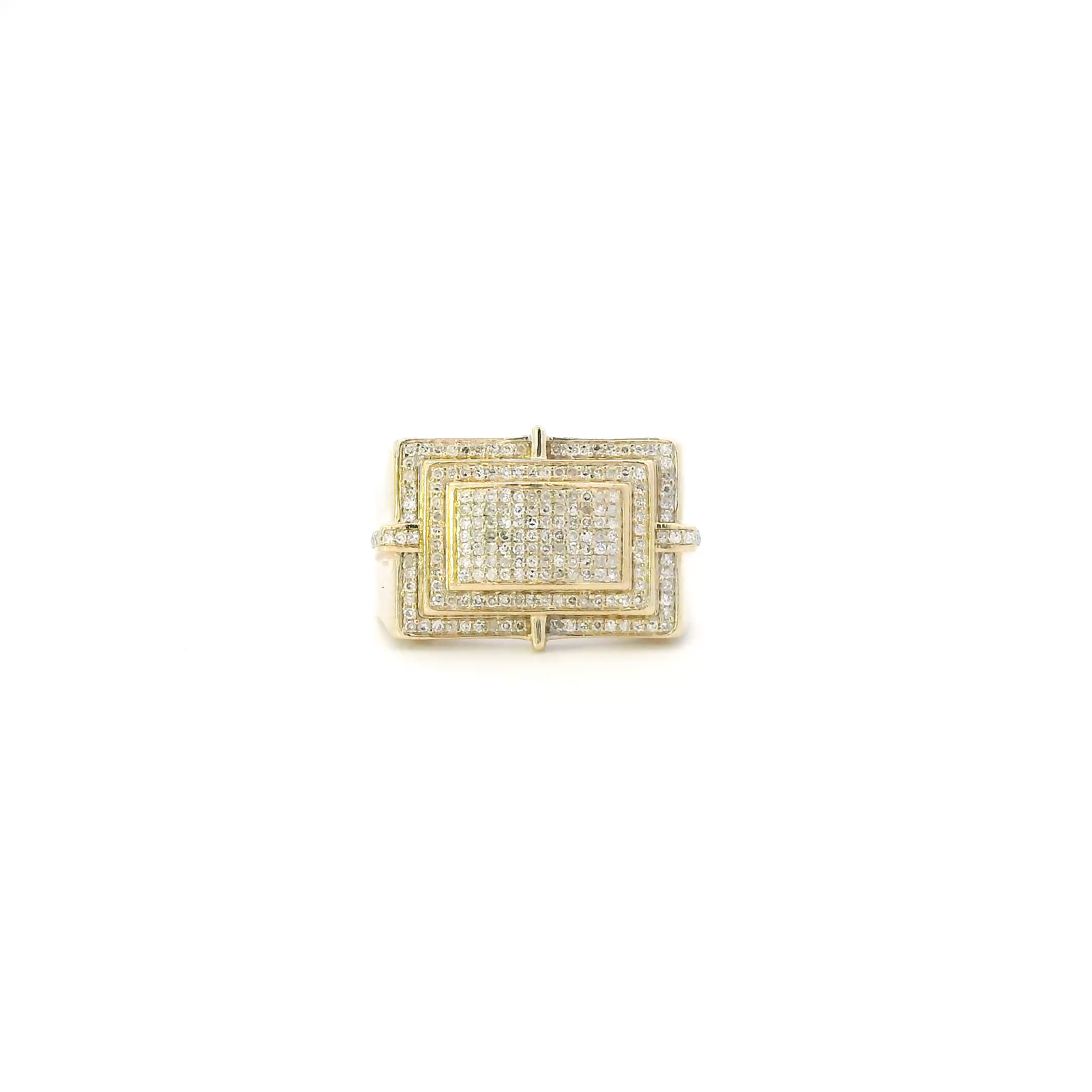 10K Yellow Gold Diamond Womens Ring - 0.52ct