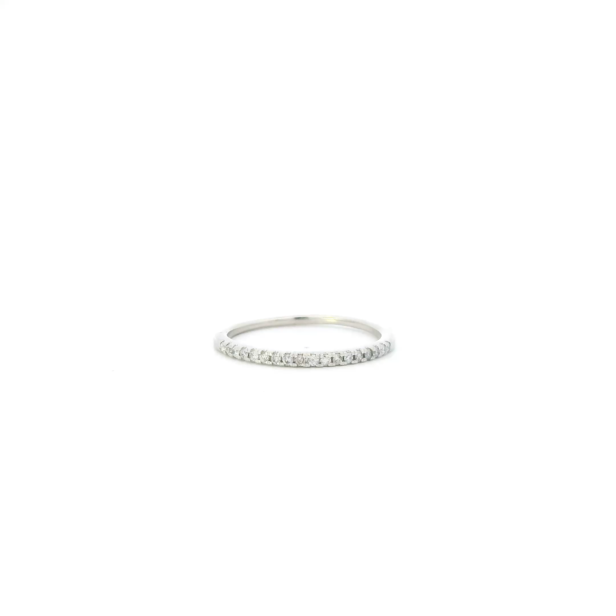 10K White Gold Diamond Womens Ring - 0.15ct