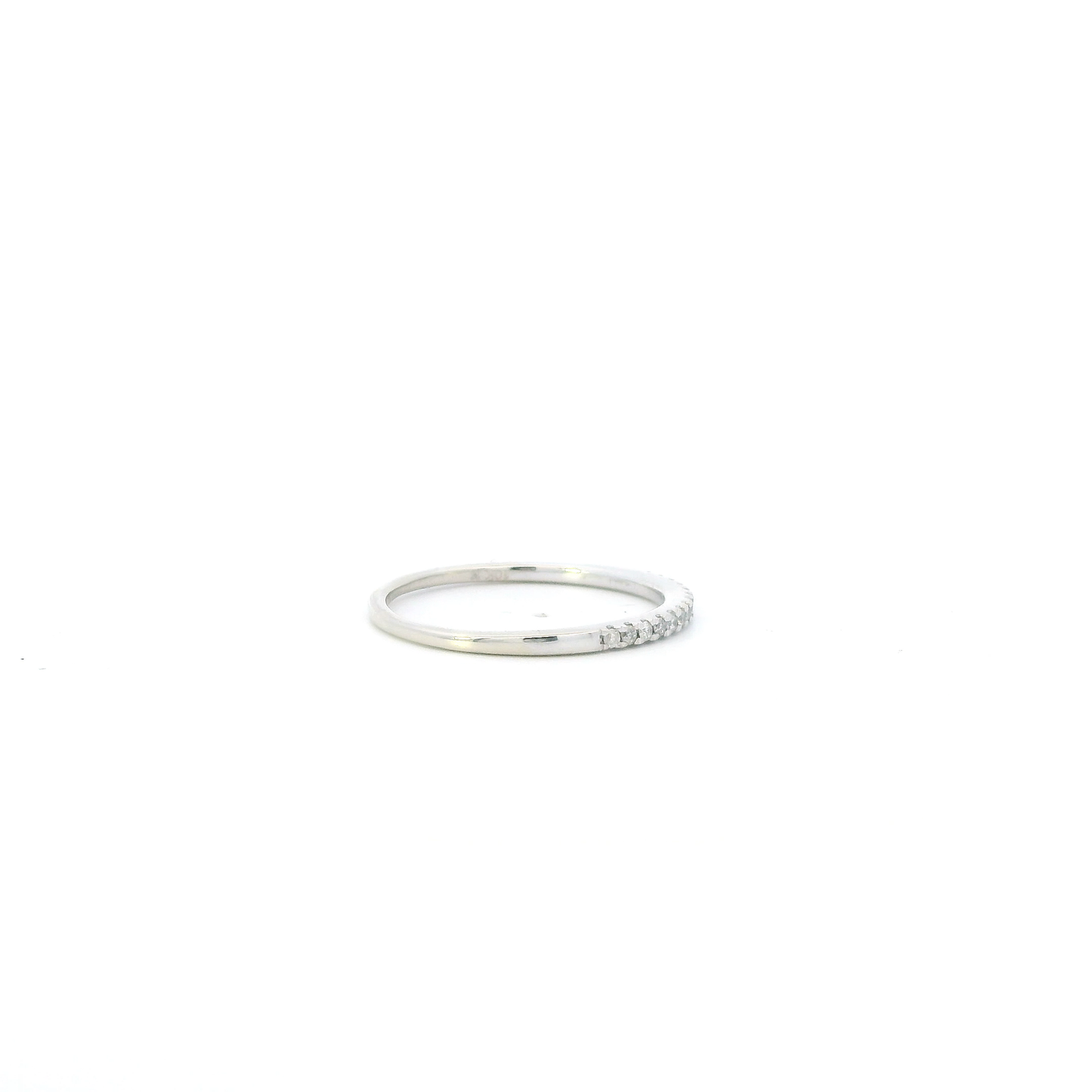 10K White Gold Diamond Womens Ring - 0.15ct