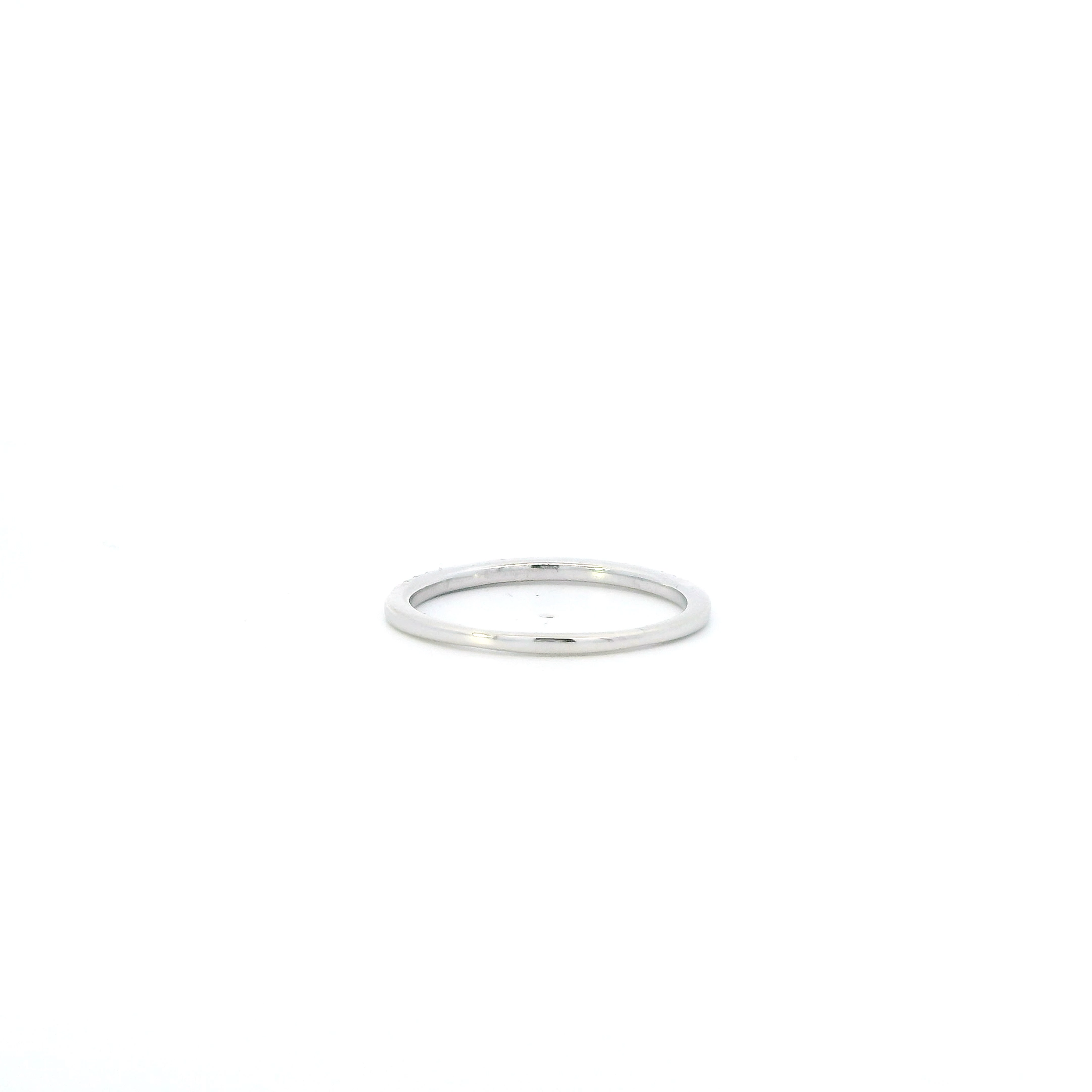 10K White Gold Diamond Band Womens Ring - 0.15ct