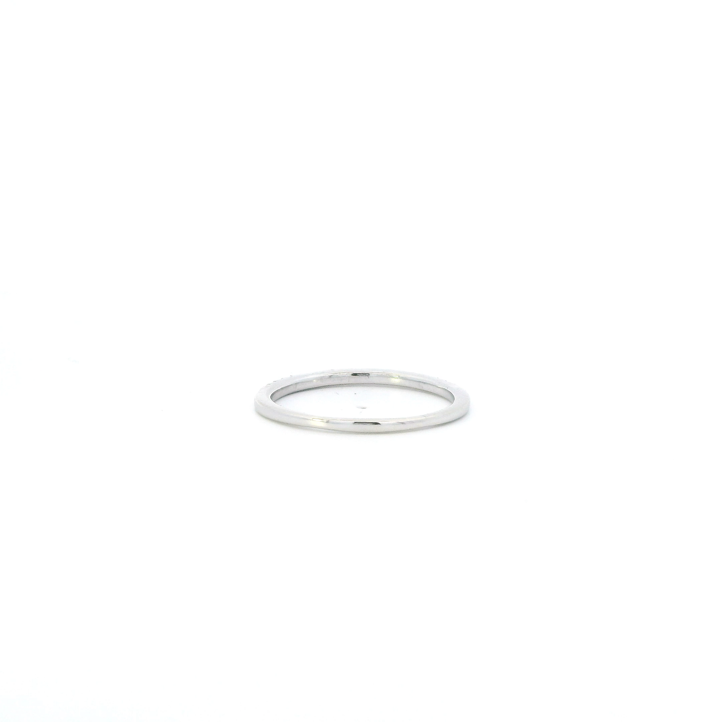 10K White Gold Diamond Band Womens Ring - 0.15ct