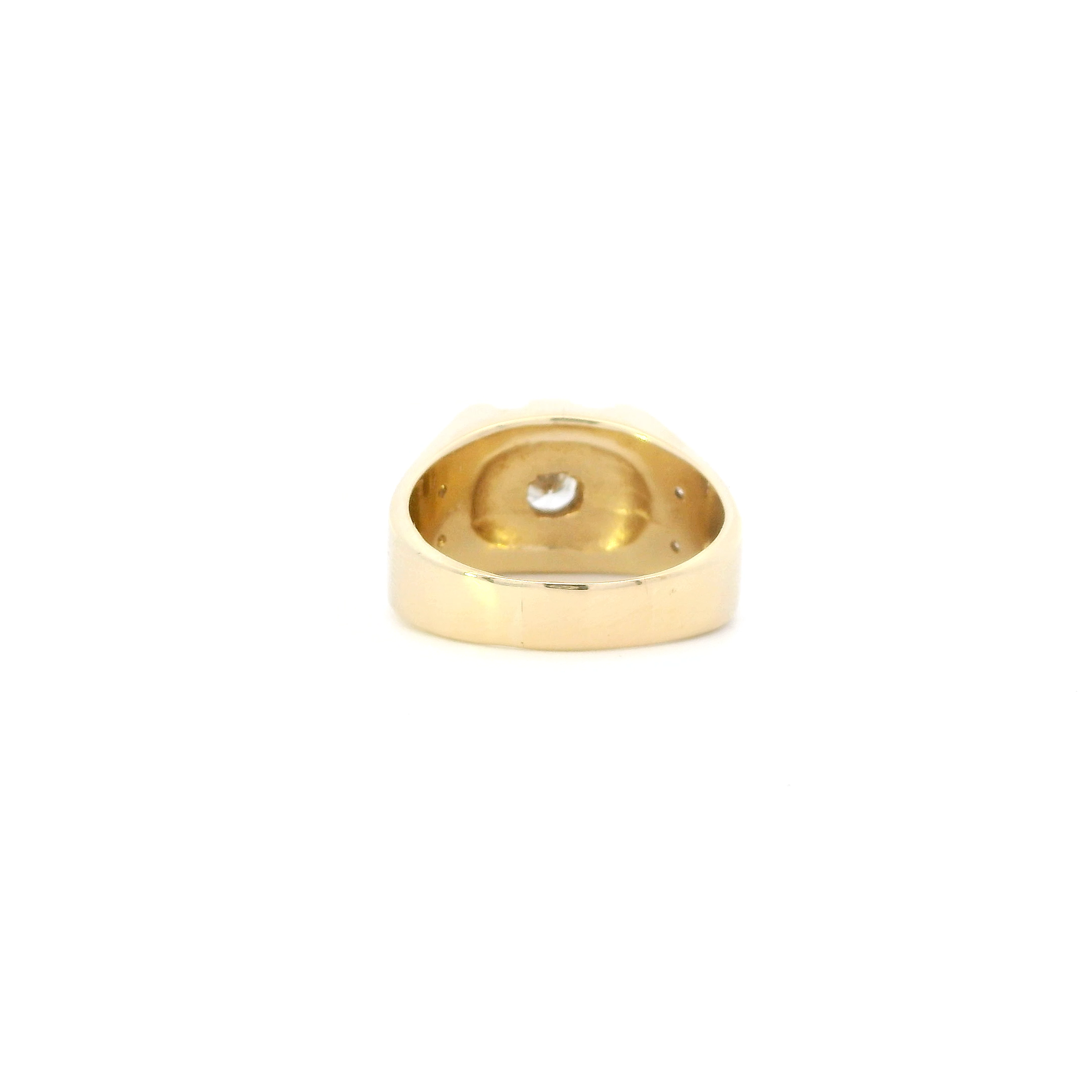 14K Yellow Gold Diamond Mens Ring - 2.48ct