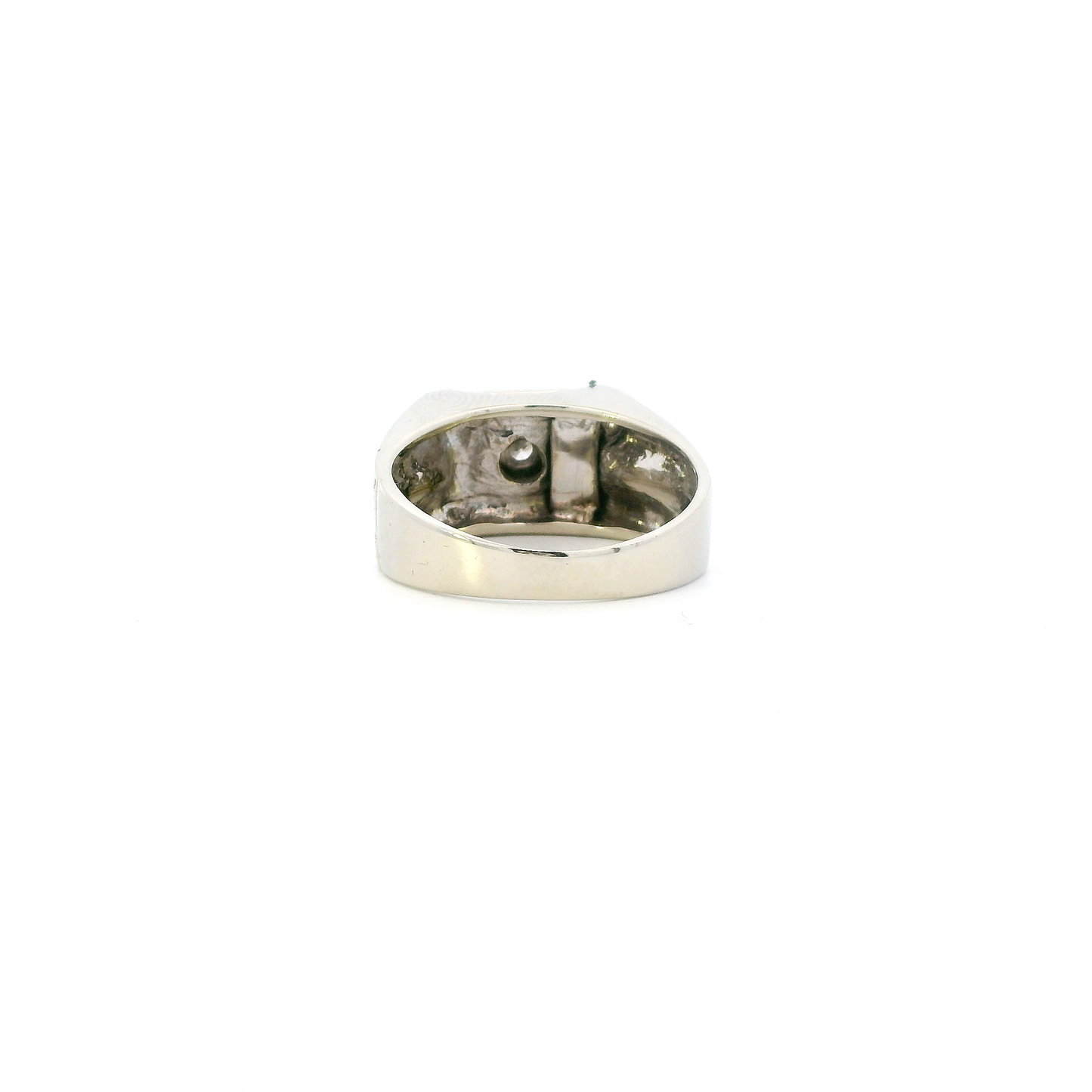 14K White Gold Diamond Mens Ring - 0.54ct