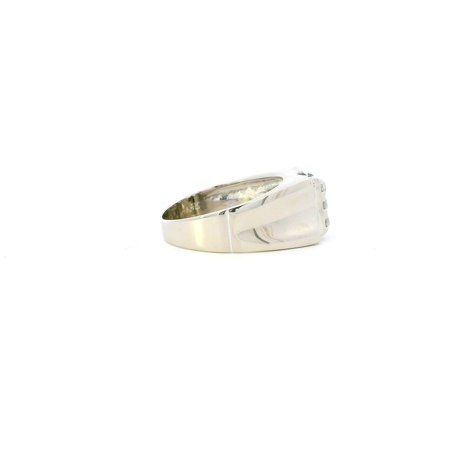 14K White Gold Diamond Mens Ring - 0.54ct