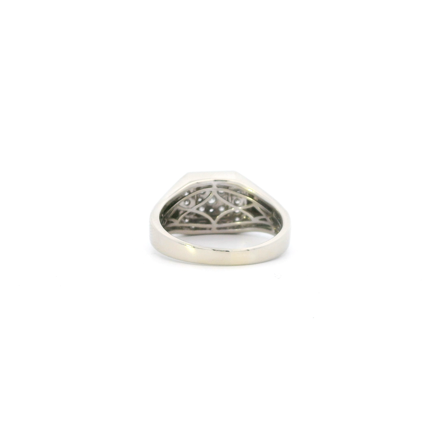 14K White Gold Diamond Mens Ring - 0.66ct