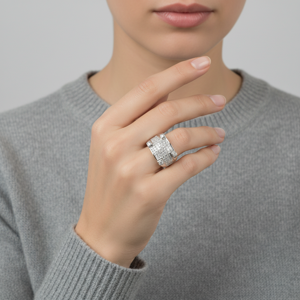 14K White Gold Diamond Ring - 2.76ct