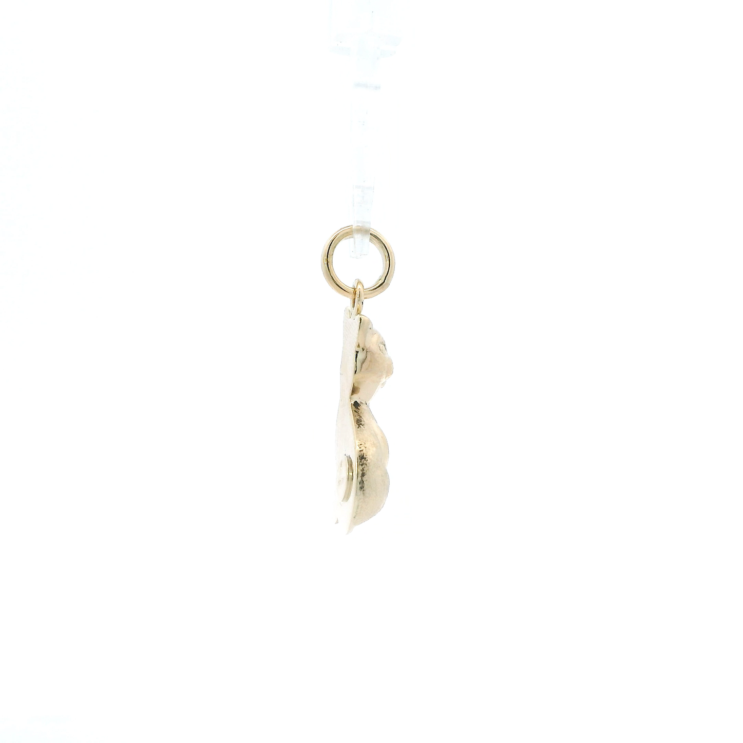 14K Yellow Gold Diamond Cut Cat Pendant