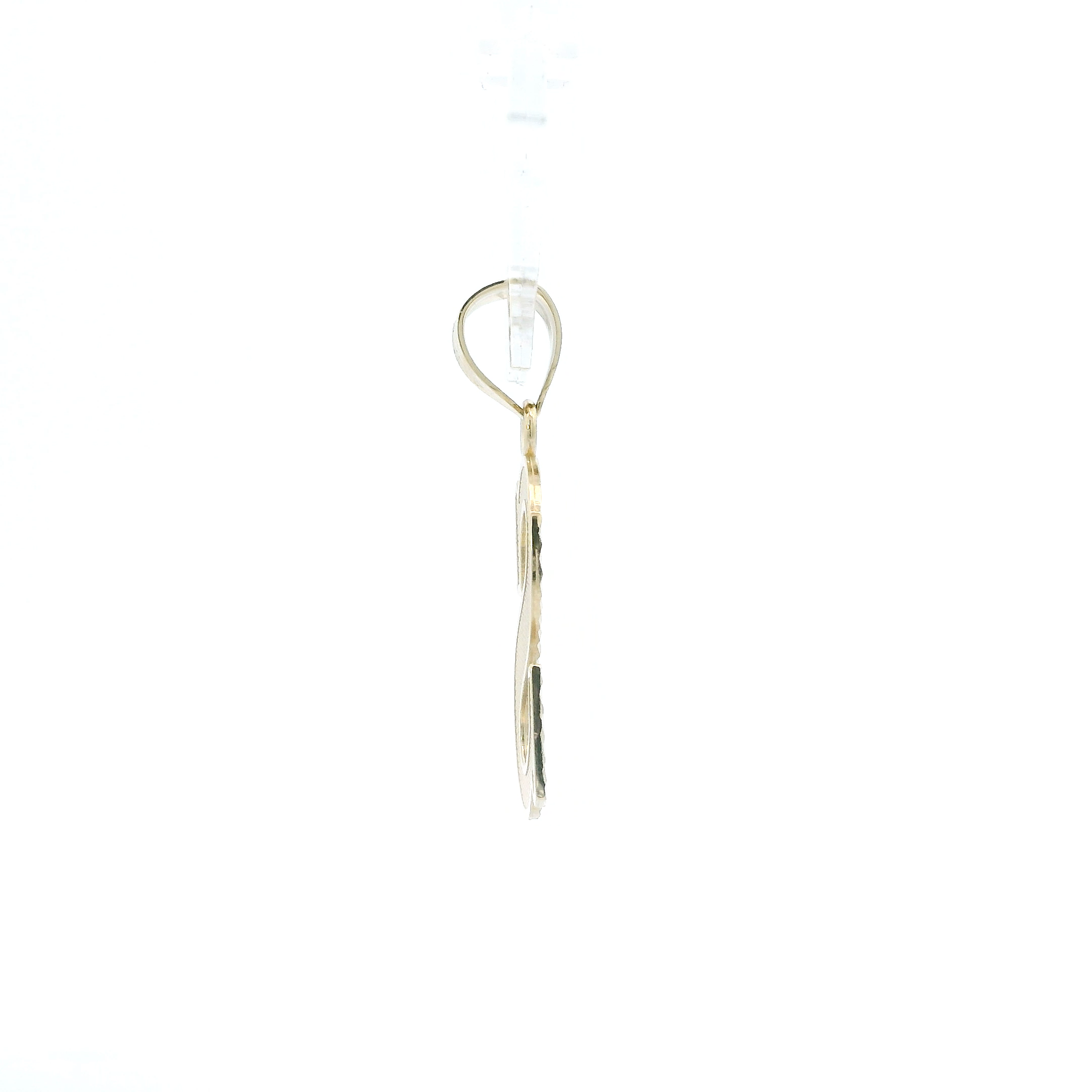 10K Yellow Gold Diamond Cut Letter 