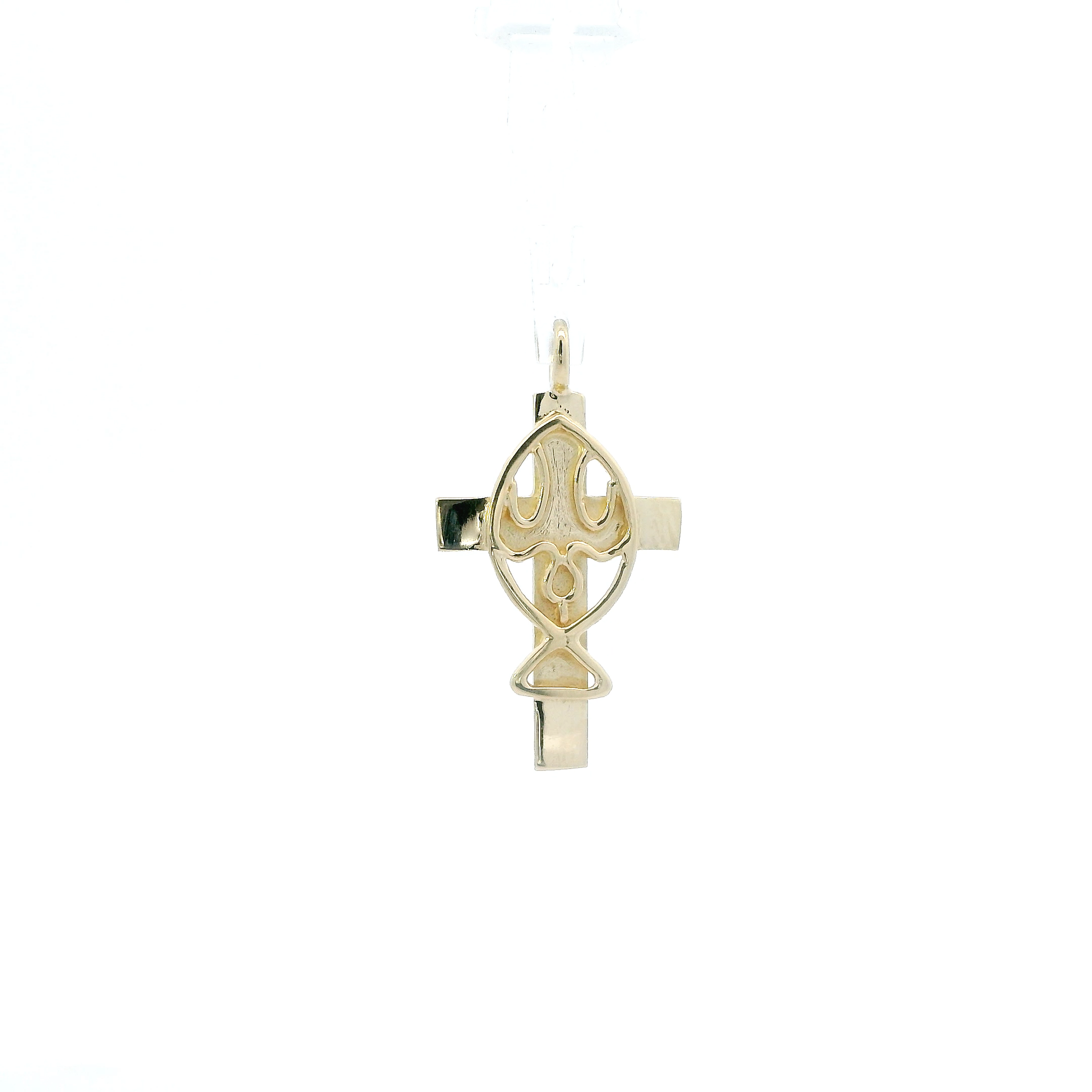 14K Yellow Gold Religious Cross Pendant