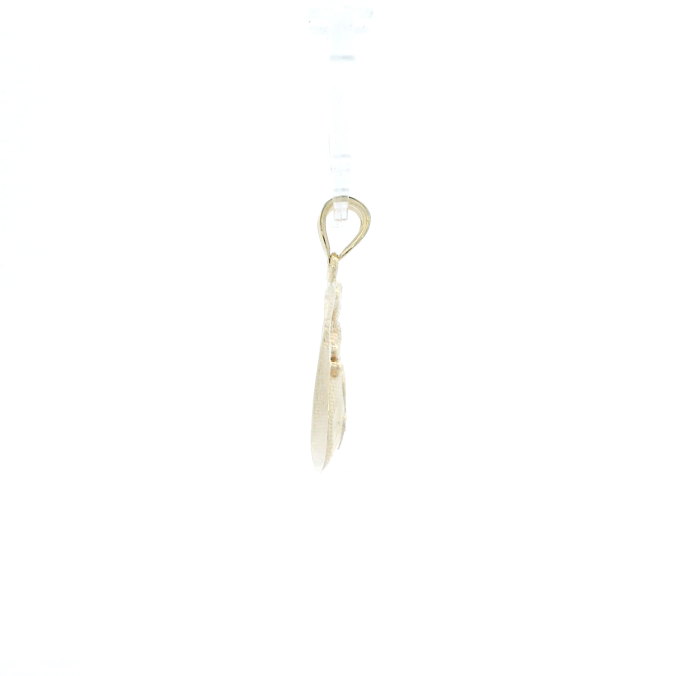 10K Yellow Gold Diamond Cut Money Bag Pendant