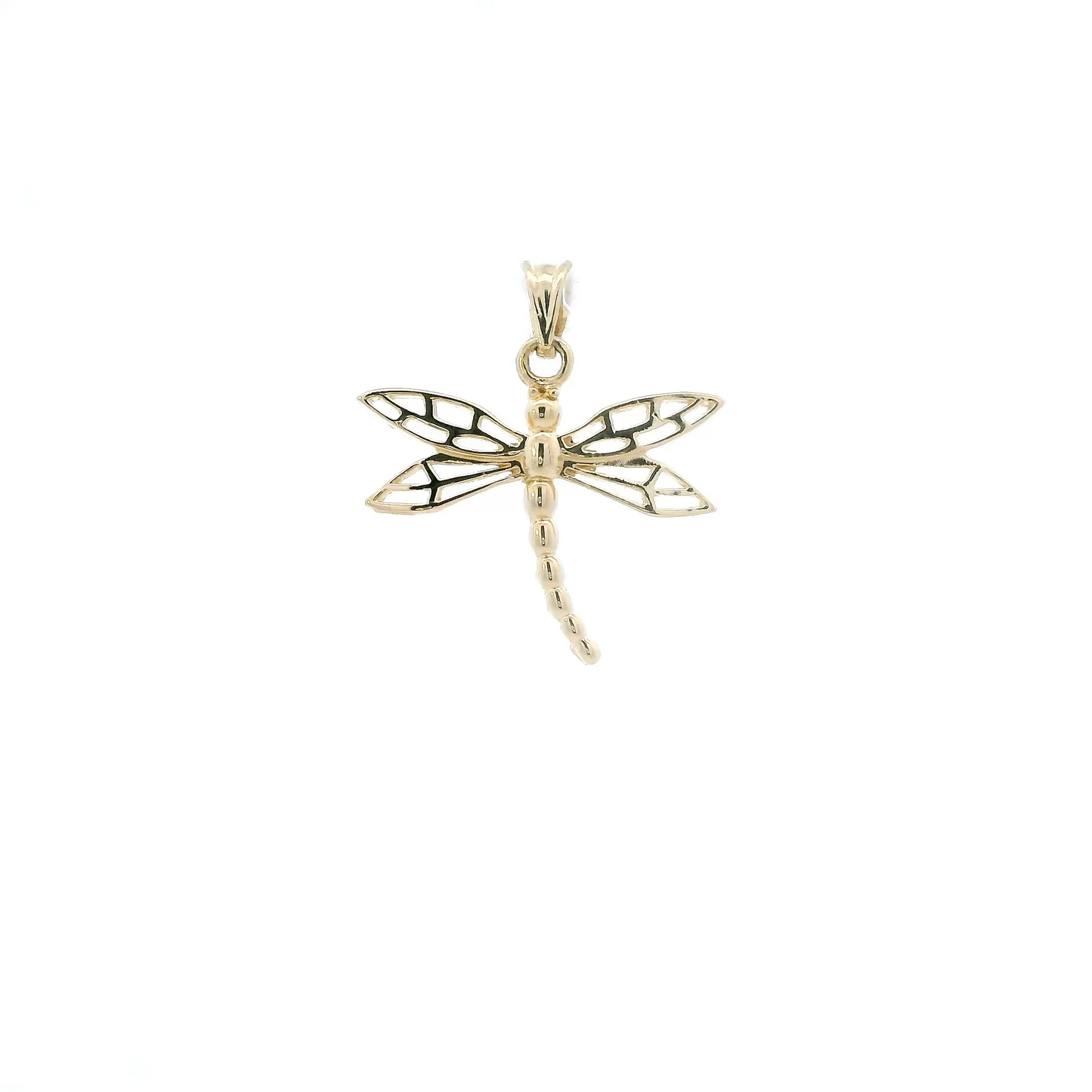 14K Yellow Dragonfly Pendant