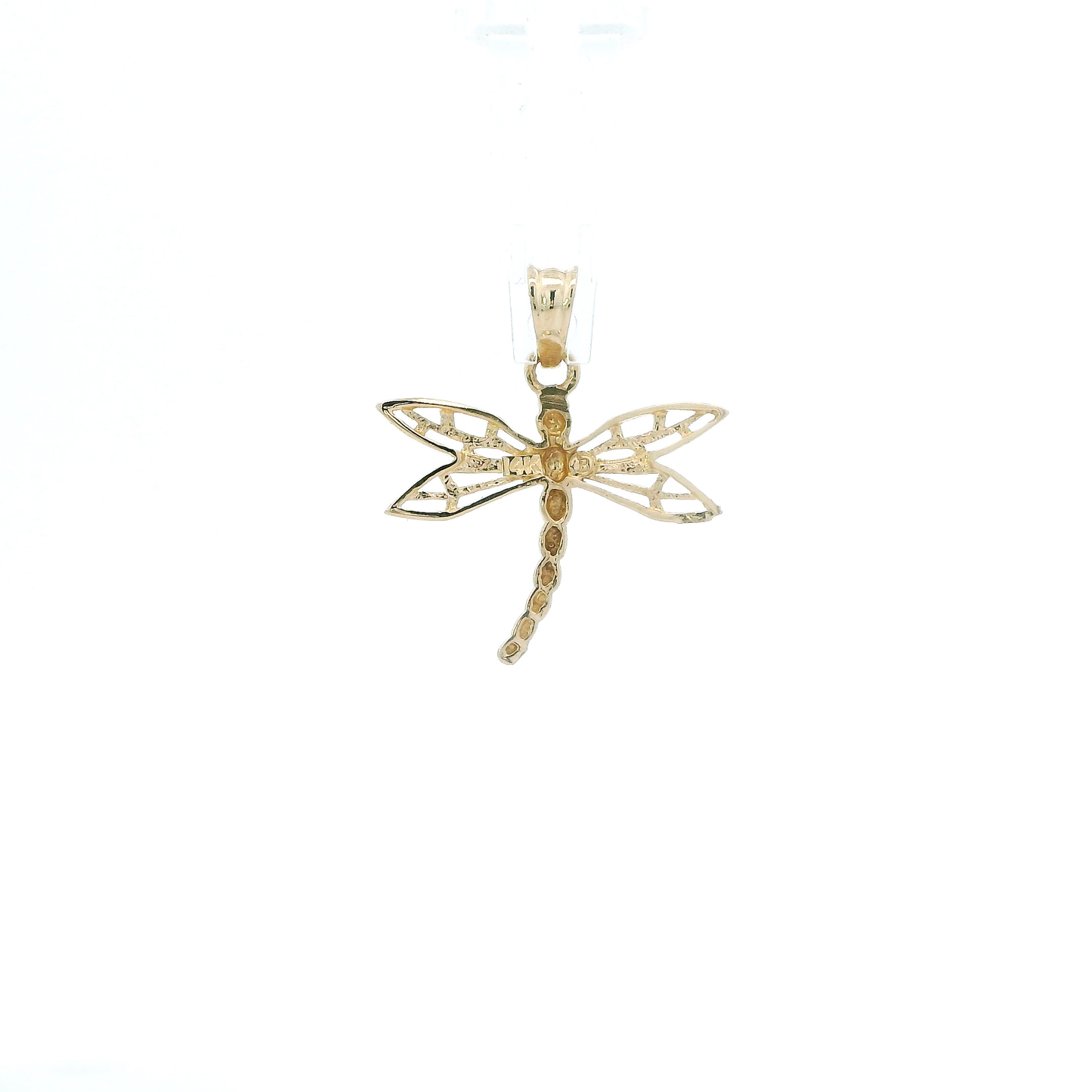 14K Yellow Dragonfly Pendant