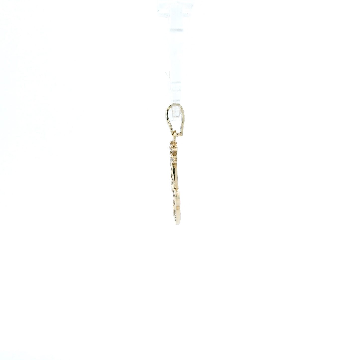 10K Yellow Gold Letter "J" Crown Pendant