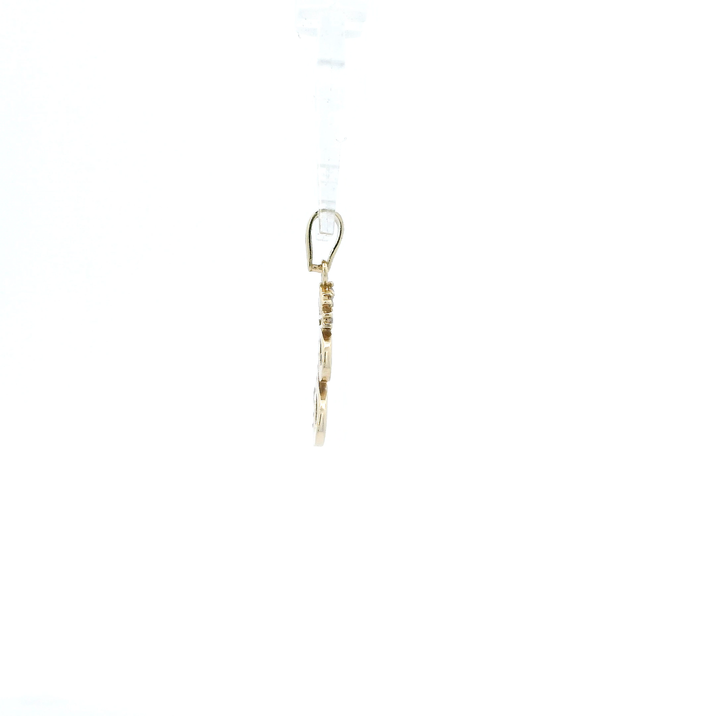 10K Yellow Gold Letter "J" Crown Pendant