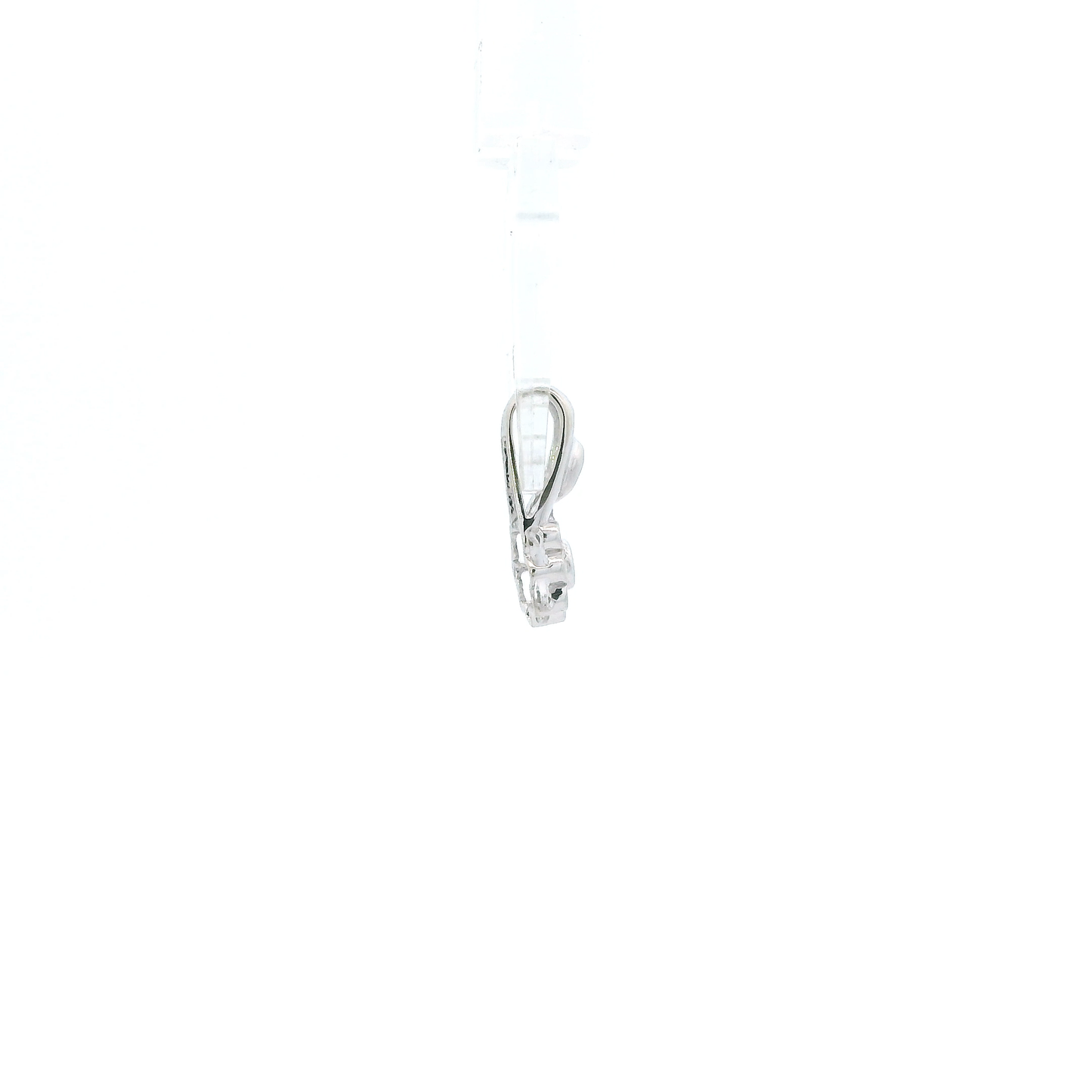 14K White Gold Diamond Flower Pendant - 0.08ct