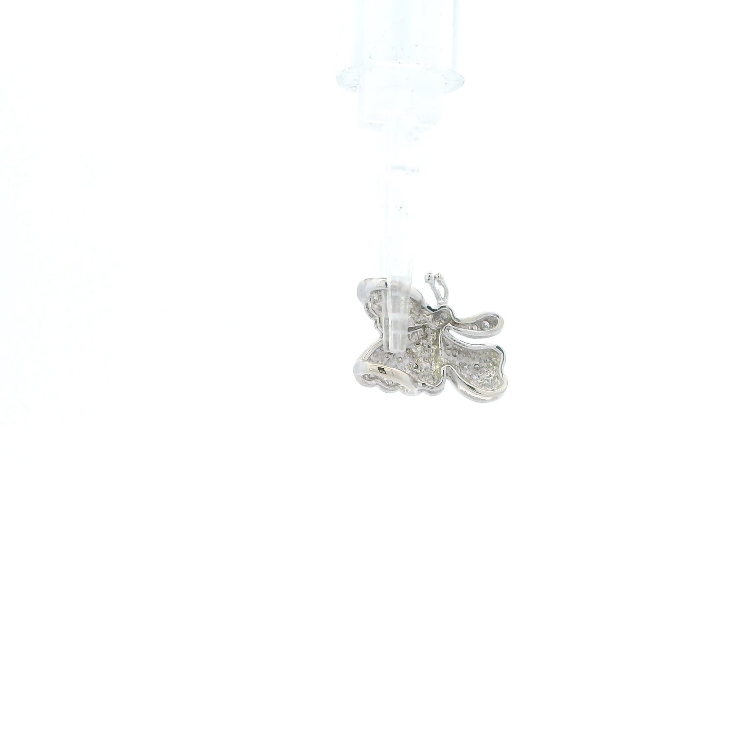 14K White Gold Butterfly Pendant