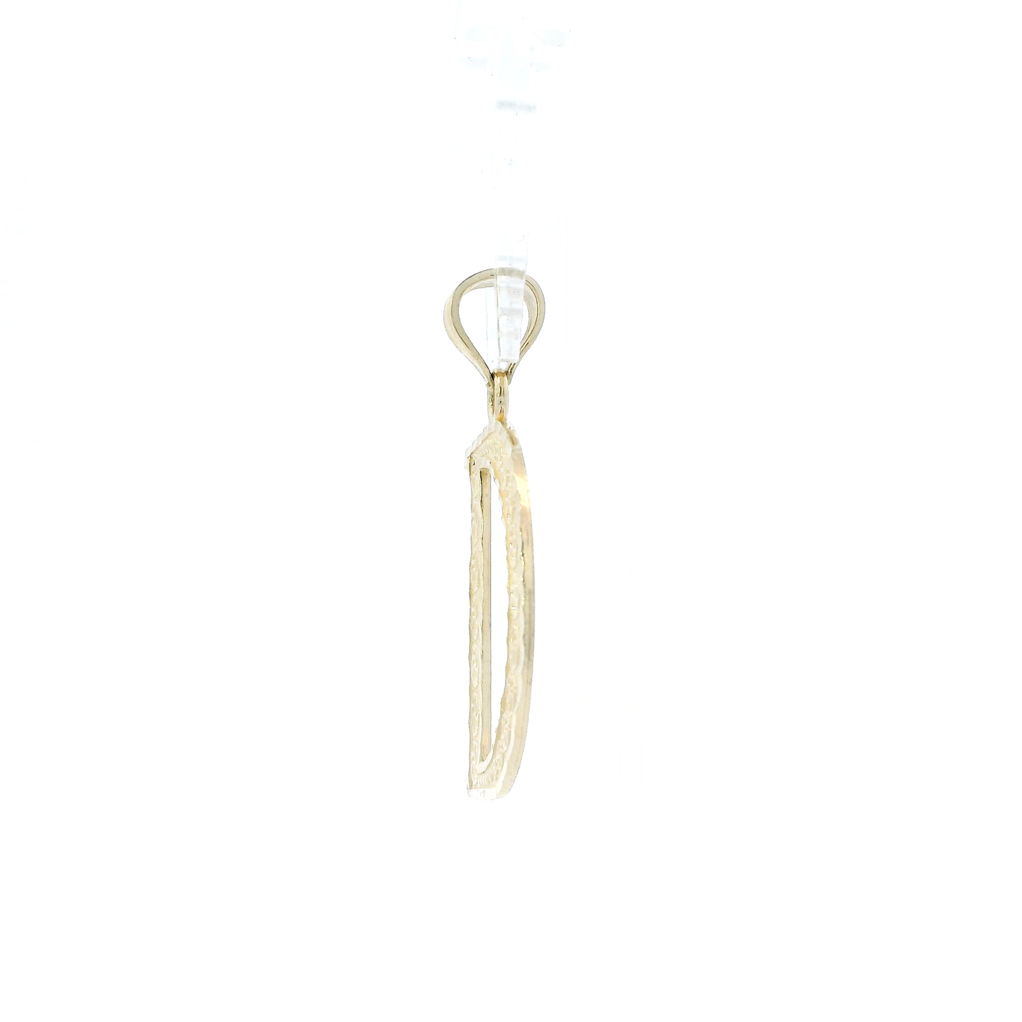 10K Yellow Gold Diamond Cut Letter "D" Pendant