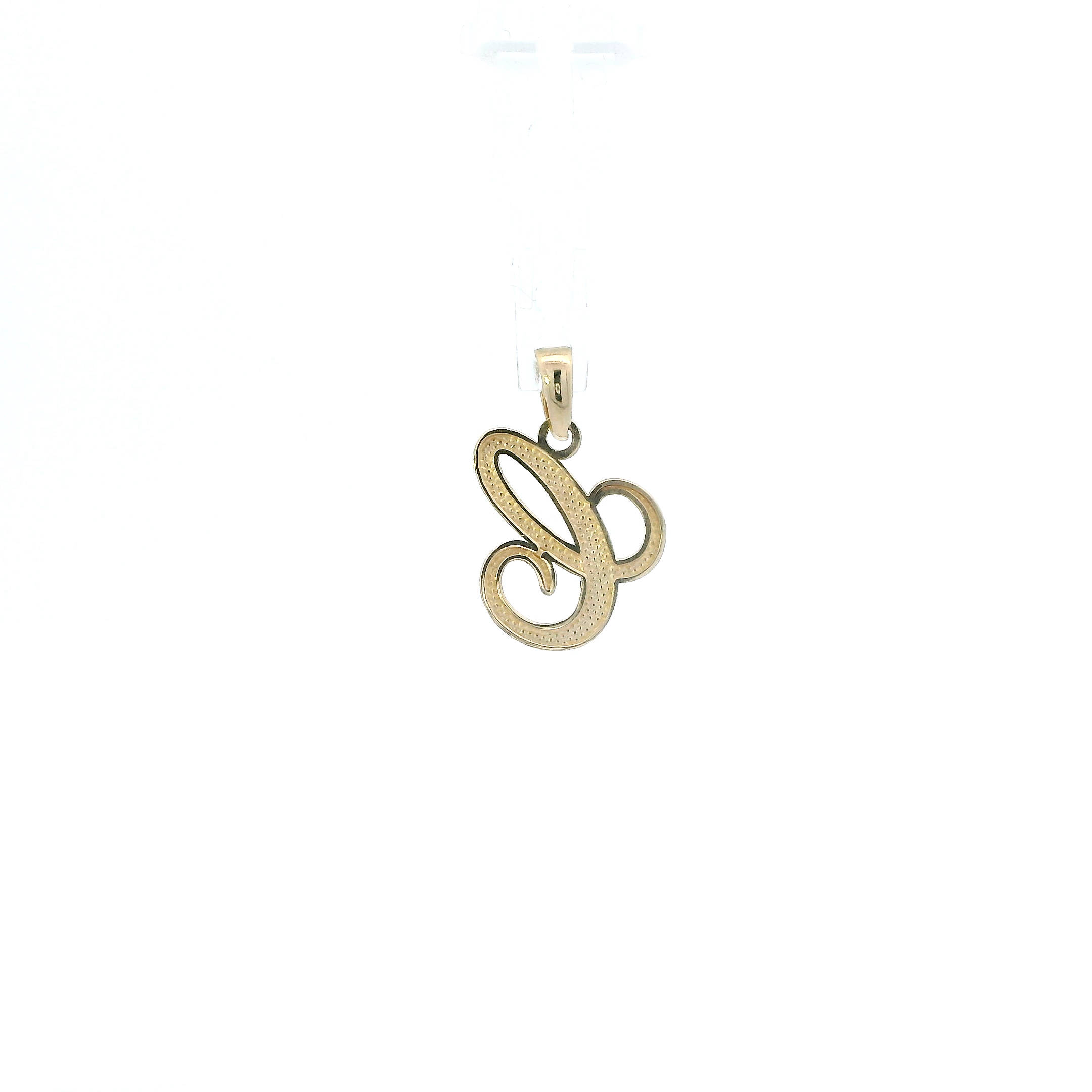 14K Yellow Gold Cursive Letter 