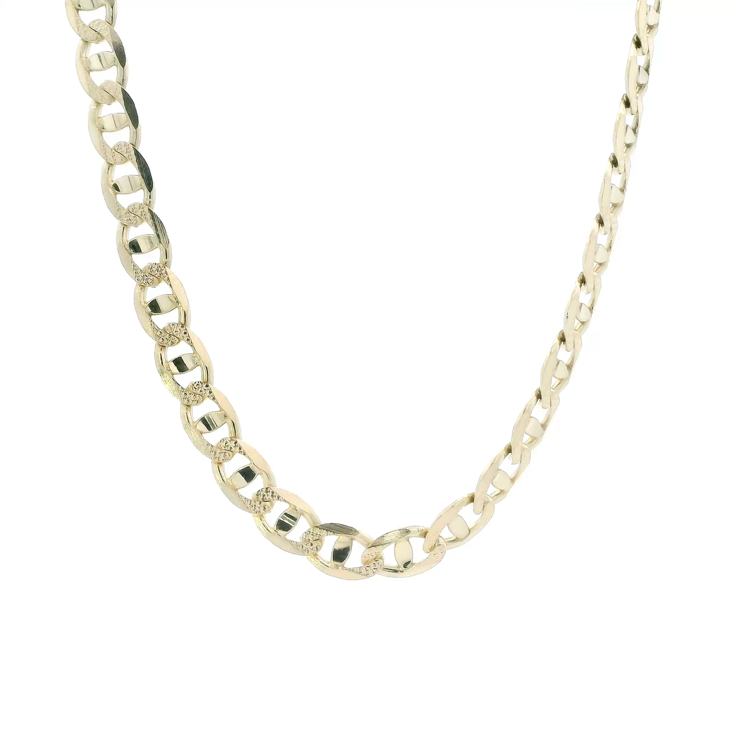 14K Yellow Gold 26" Diamond Cut Mariner Chain