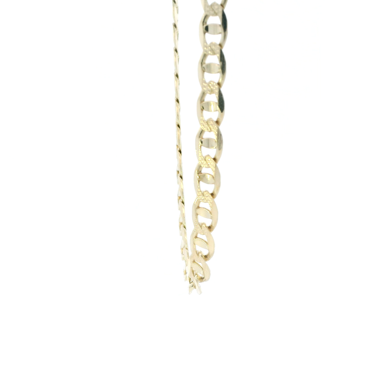 14K Yellow Gold 26" Diamond Cut Mariner Chain