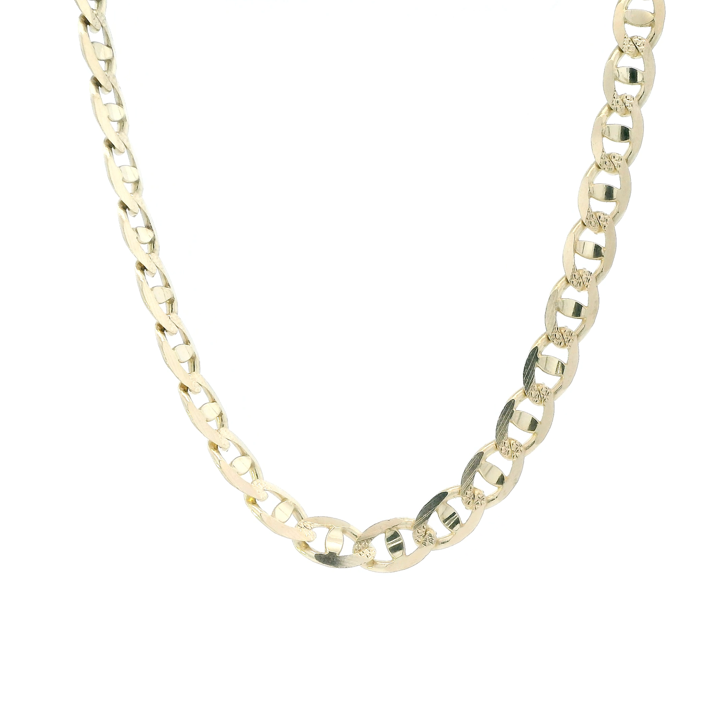 14K Yellow Gold 26" Diamond Cut Mariner Chain