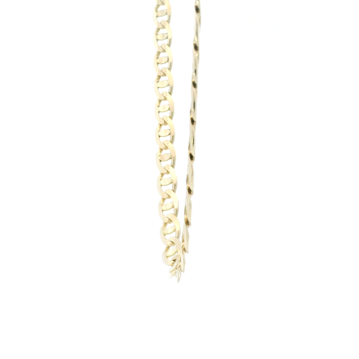 14K Yellow Gold 26" Diamond Cut Mariner Chain