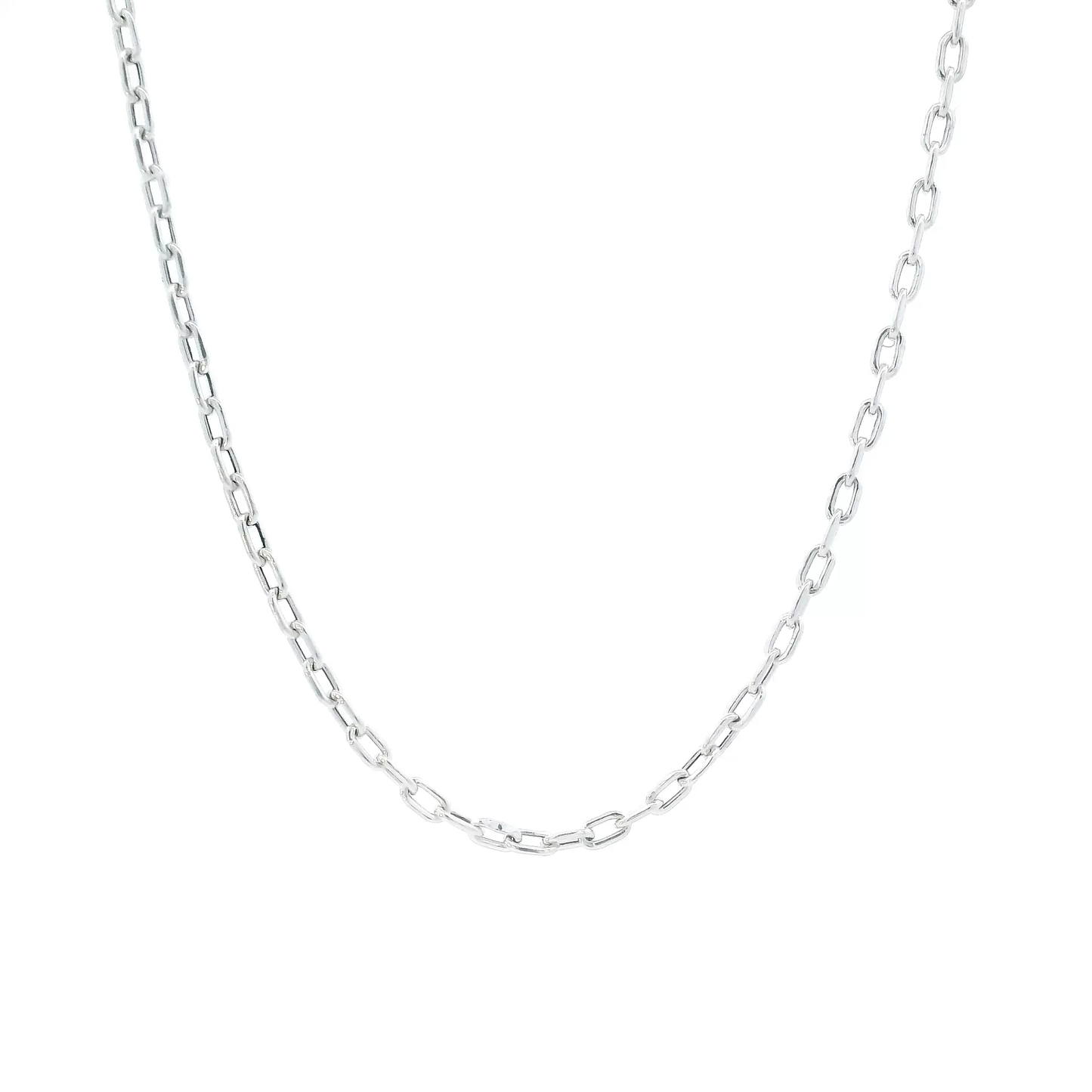 18K White Gold 23.5" Cable Link Chain