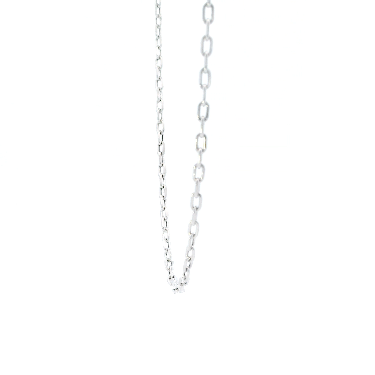 18K White Gold 23.5" Cable Link Chain