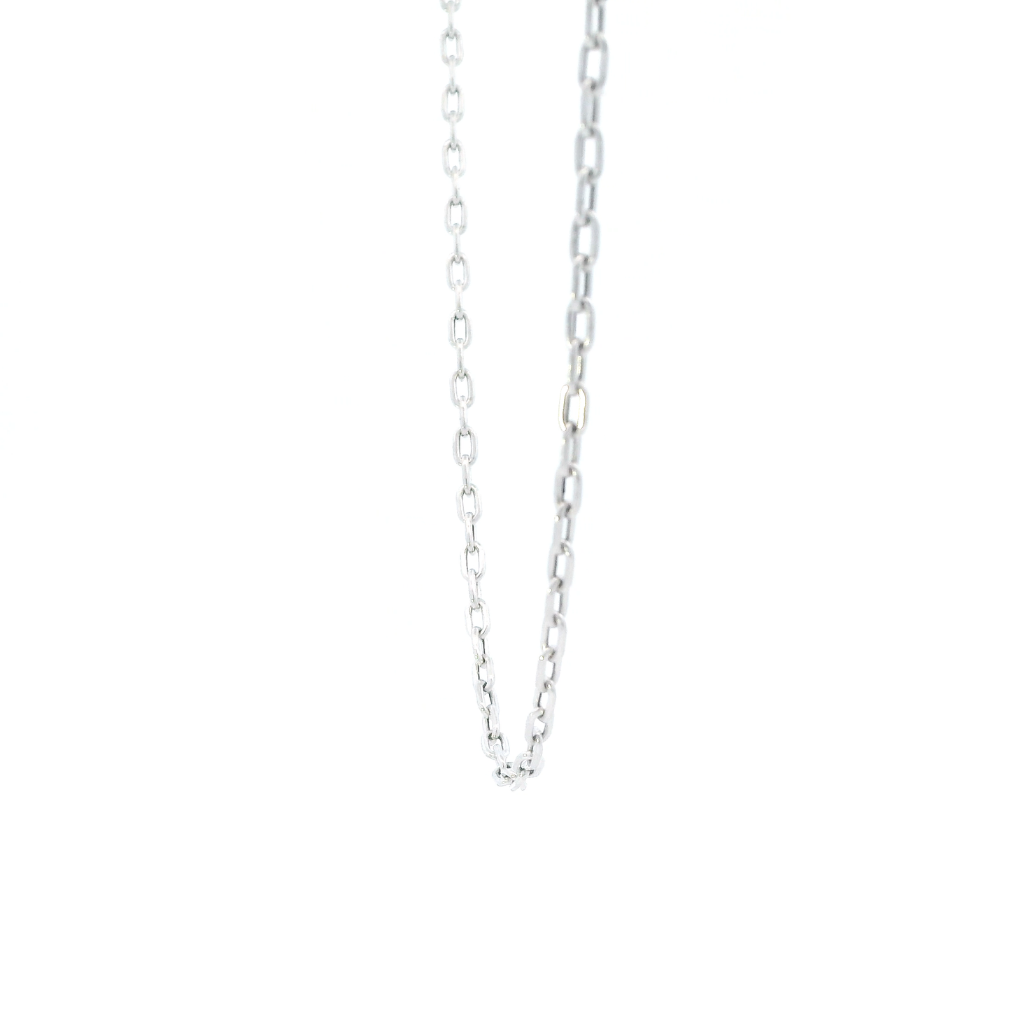 18K White Gold 23.5" Cable Link Chain