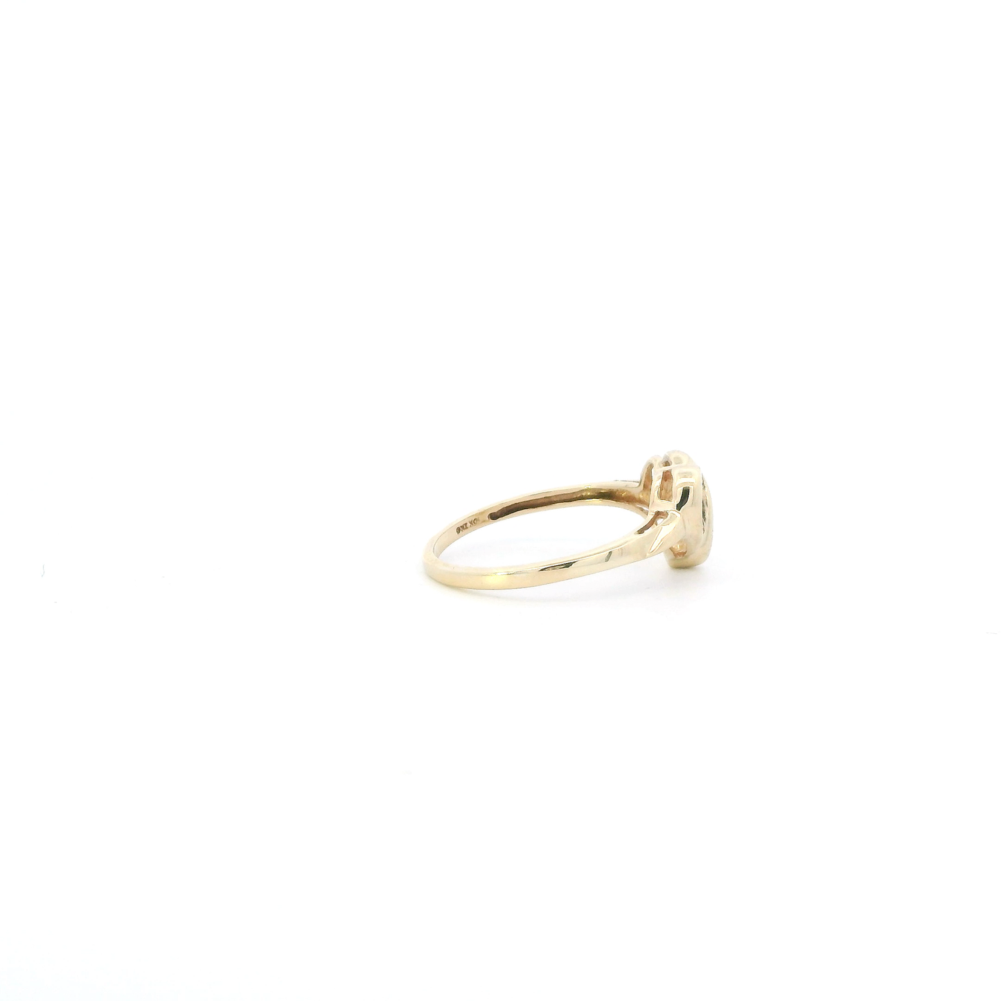 10K Yellow Gold Heart Womens Ring
