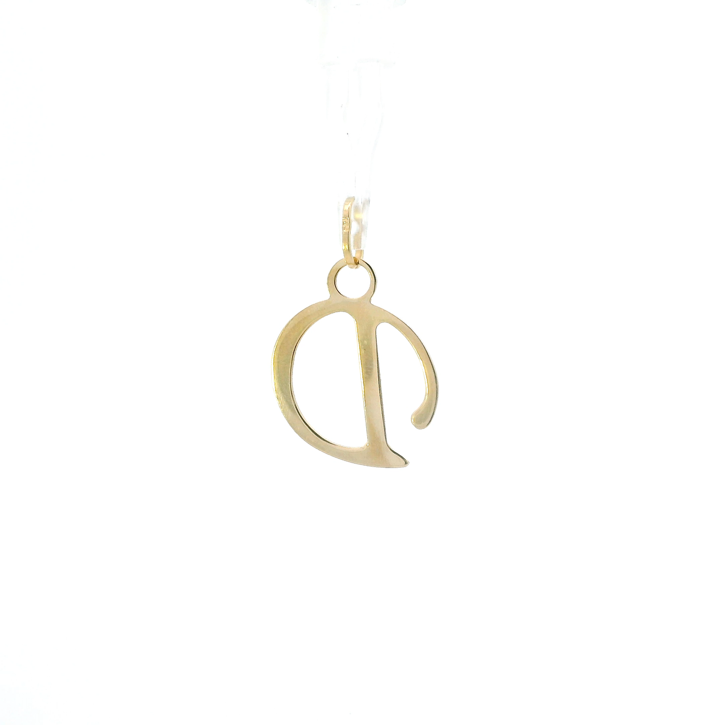 18K Yellow Gold Letter "D" Pendant