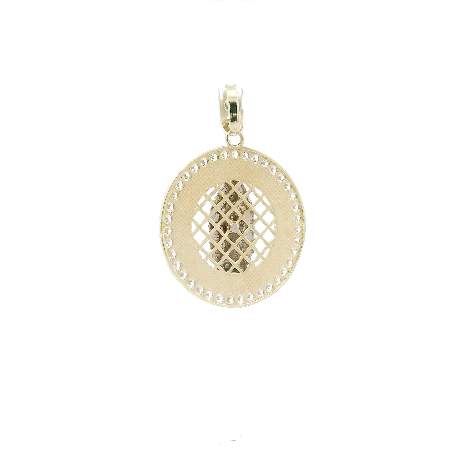 10K Yellow & White Gold Religious Greek Design Pendant