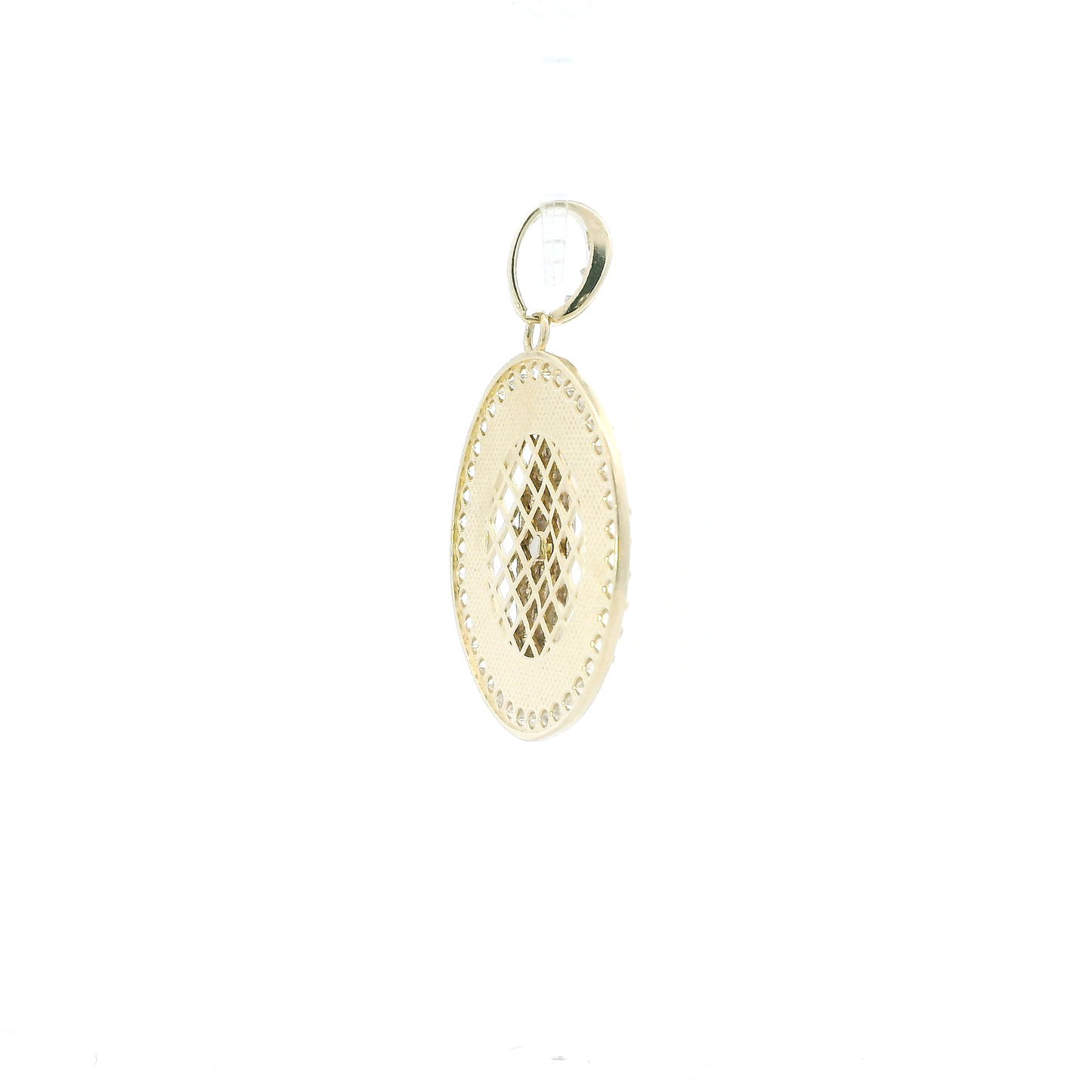10K Yellow & White Gold Religious Greek Design Pendant
