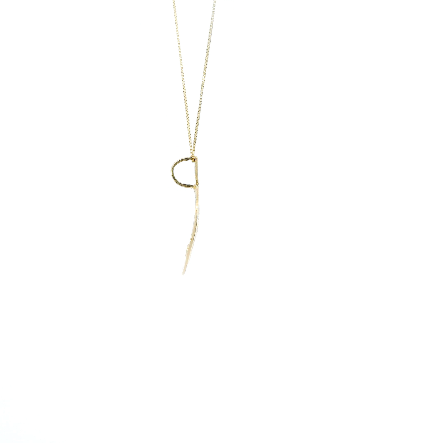14K Yellow Gold 18.25" Box Chain & Sand Dollar Pendant