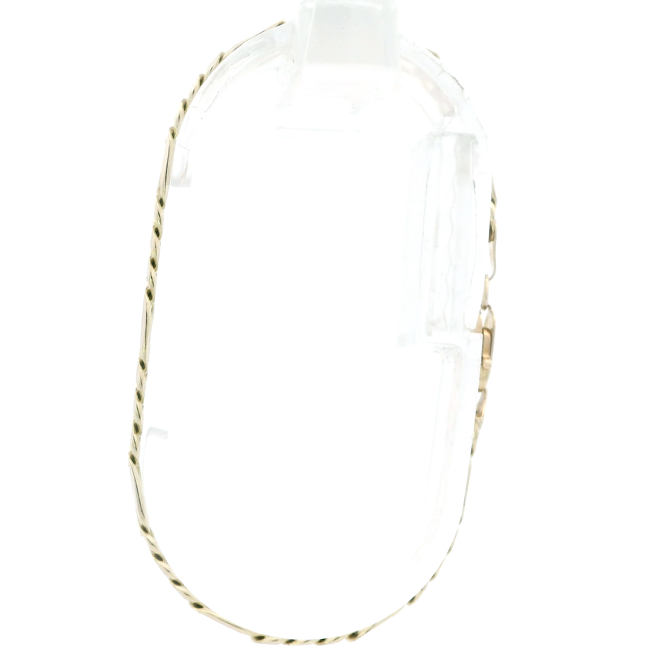 10K Yellow Gold Diamond Cut Figaro Bracelet