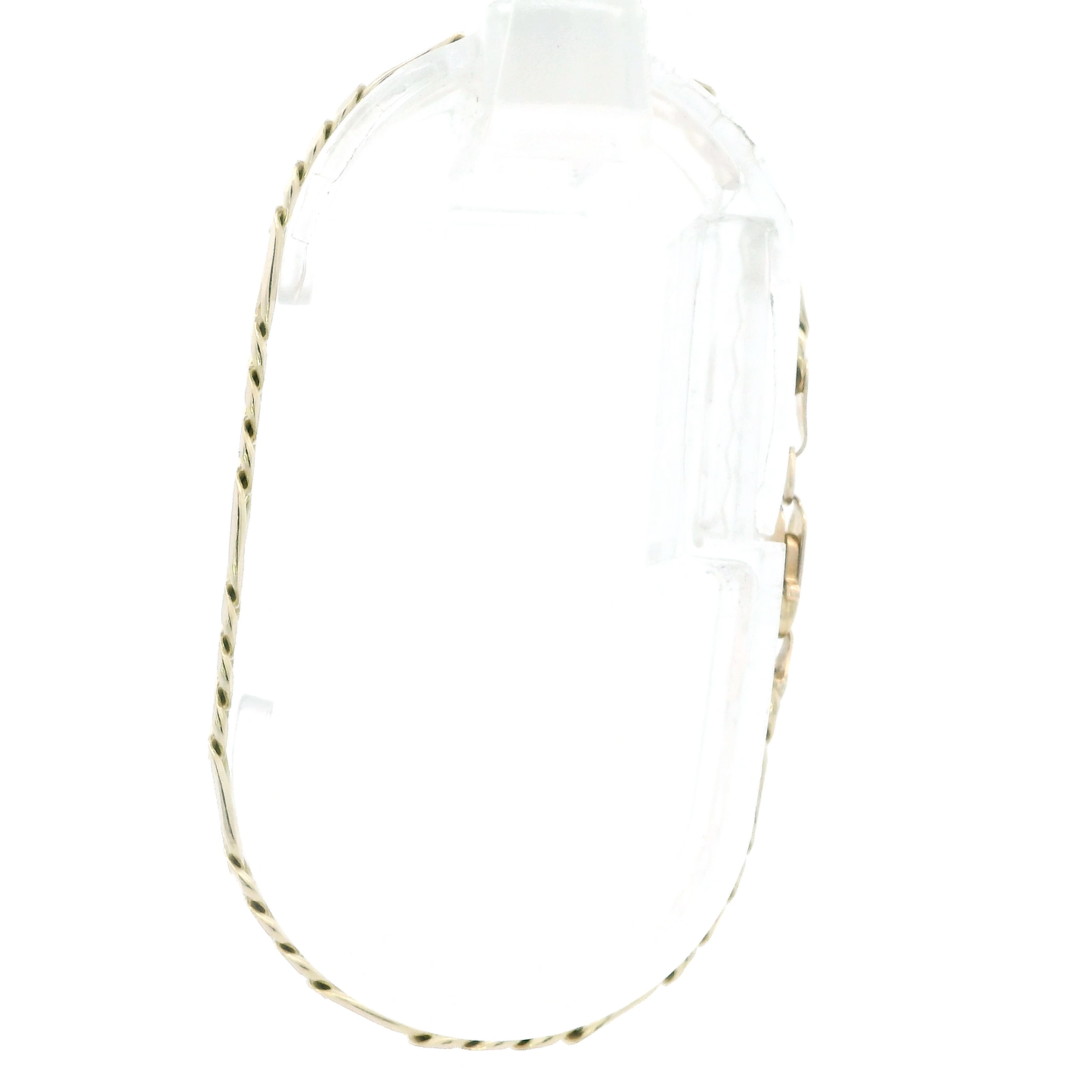 10K Yellow Gold Diamond Cut Figaro Bracelet