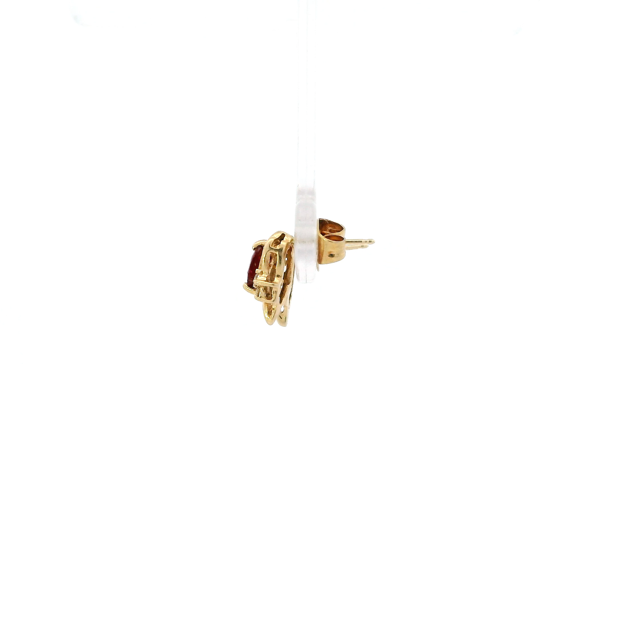 14K Yellow Gold Ruby Earrings