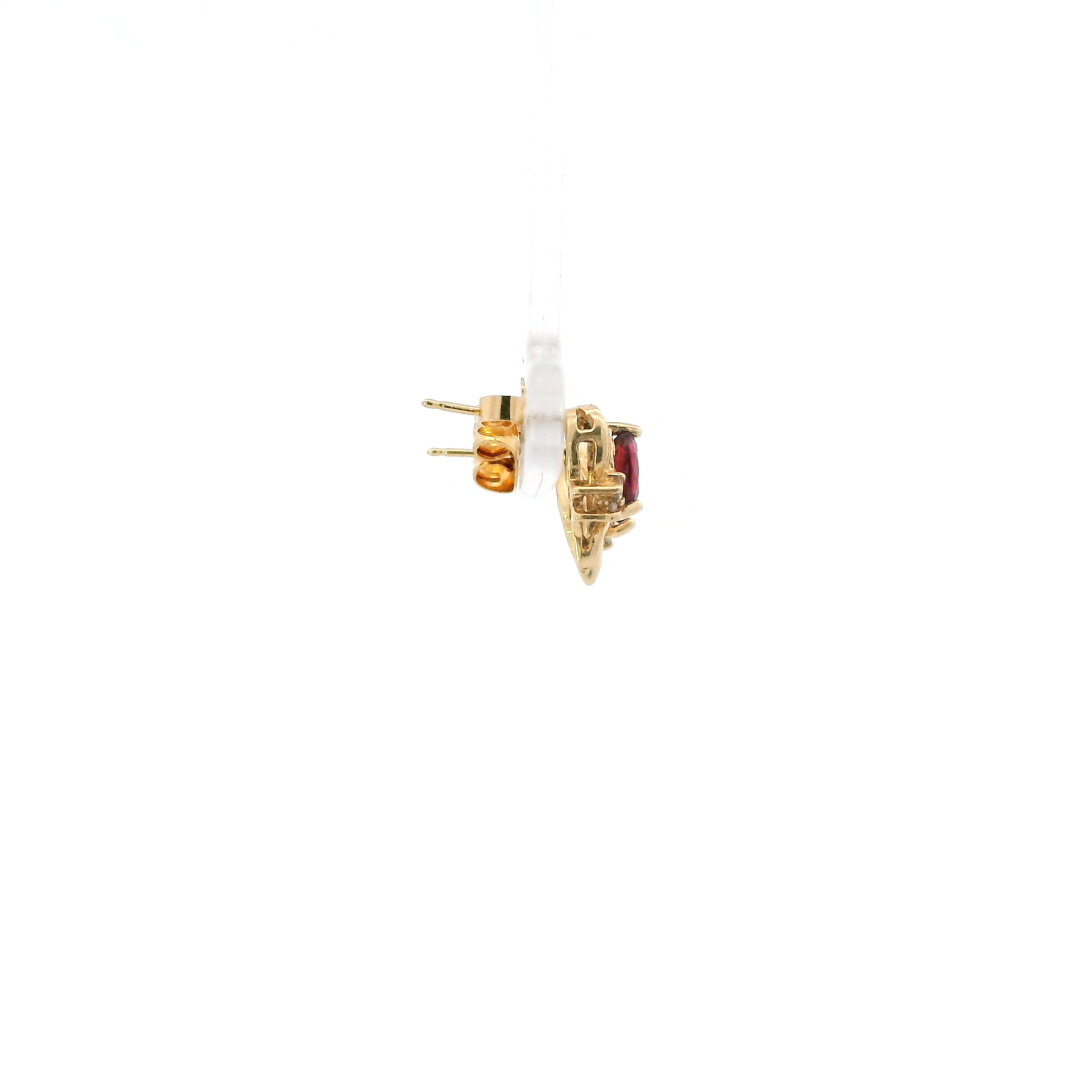 14K Yellow Gold Ruby Earrings