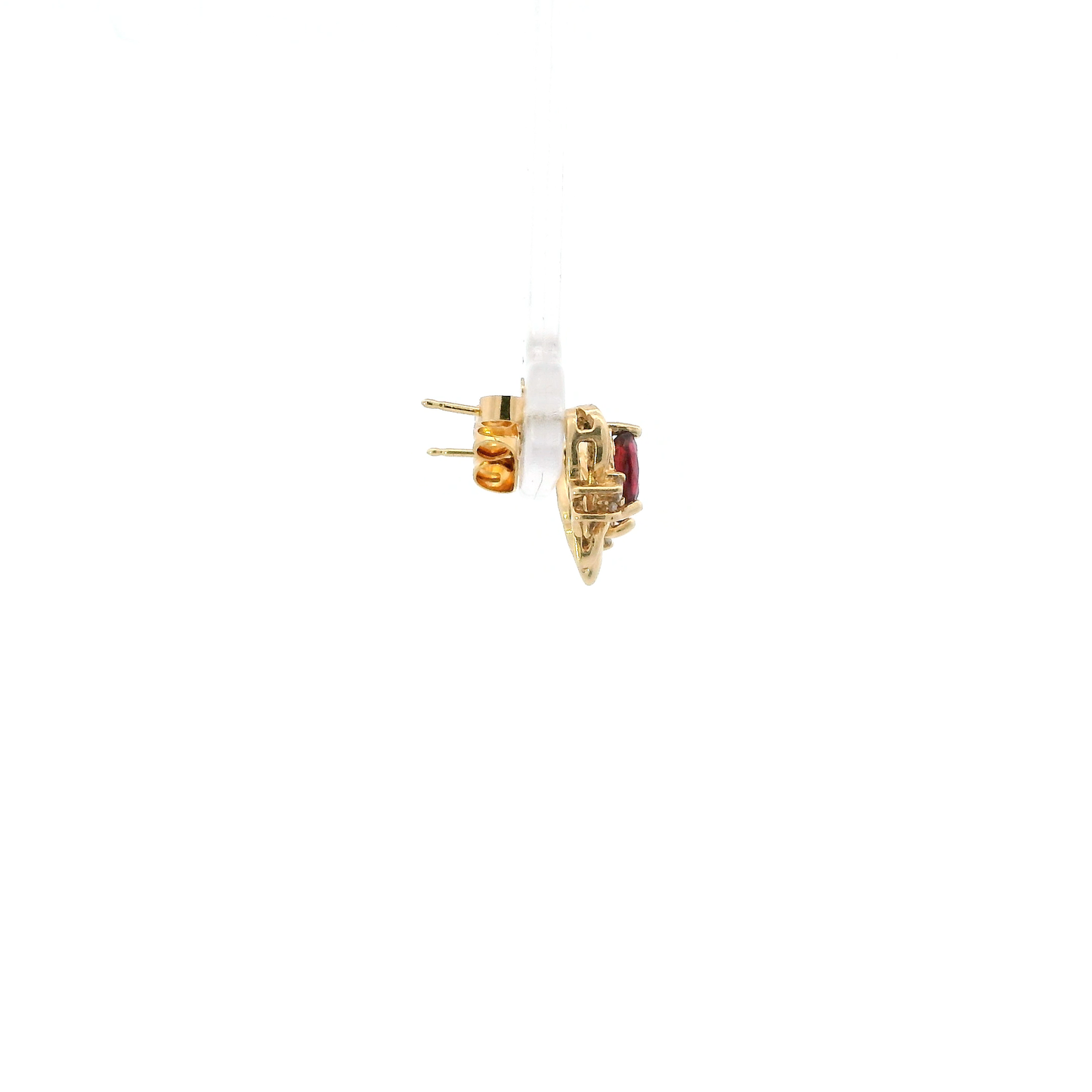 14K Yellow Gold Ruby Earrings