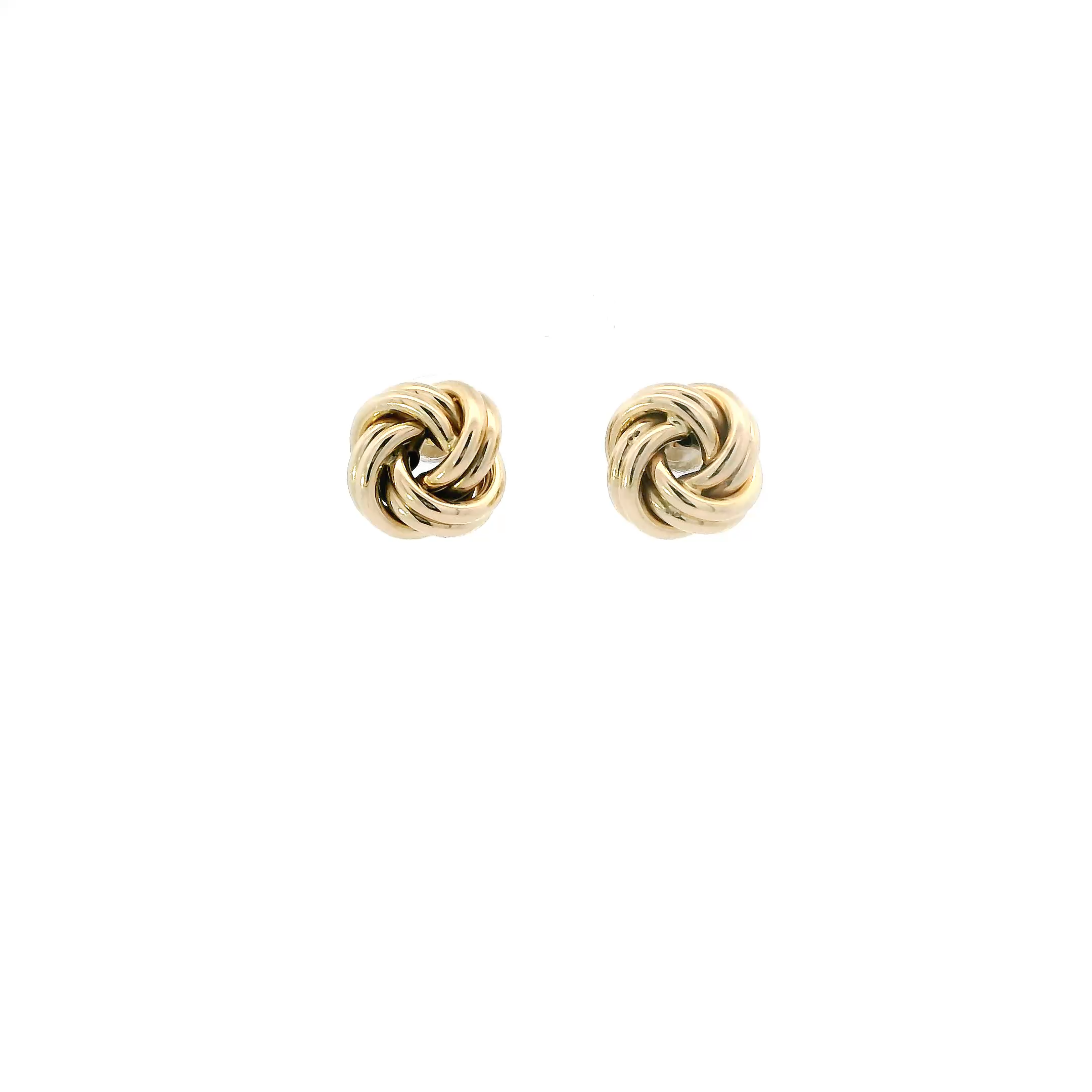 14K Yellow Gold Knott Stud Earrings