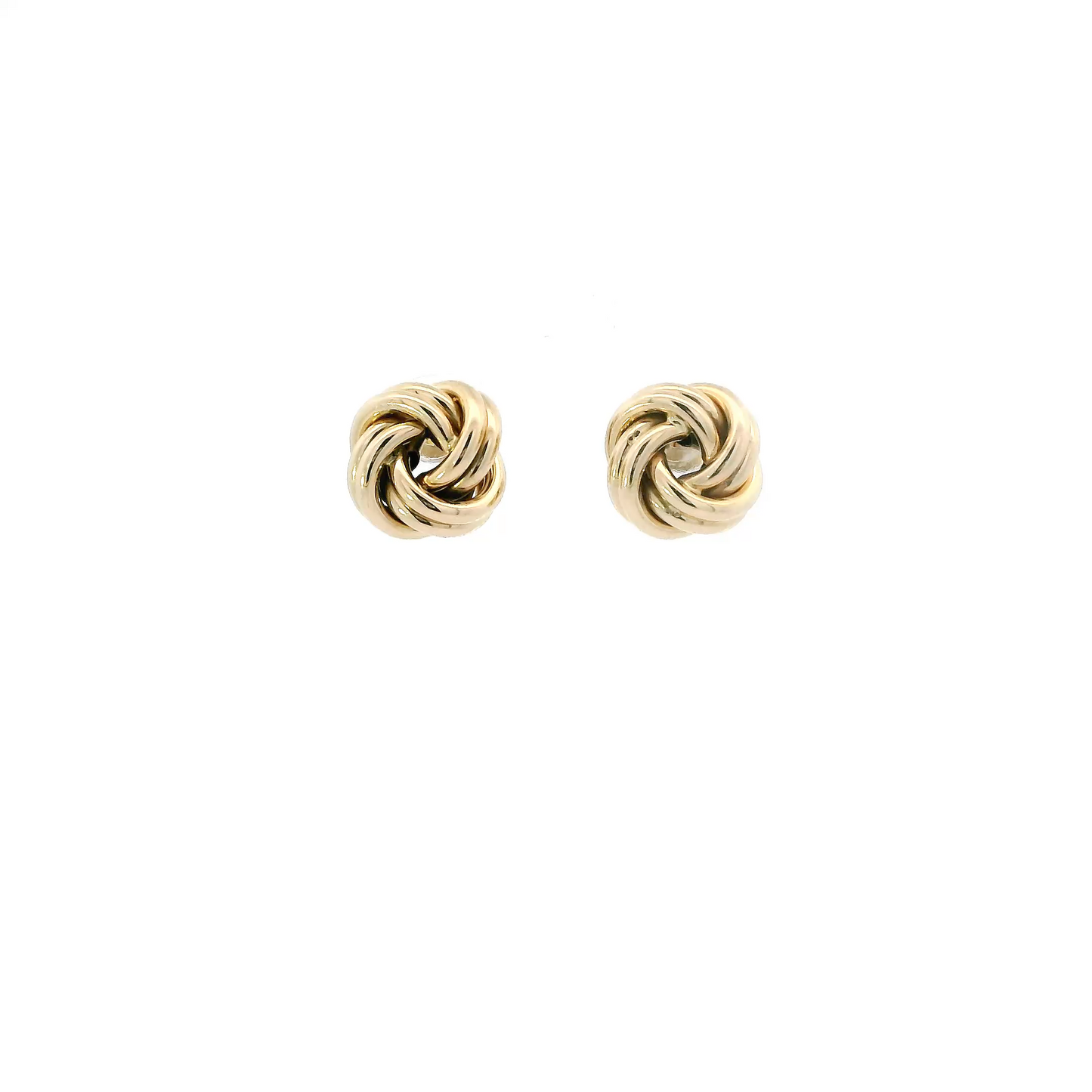 14K Yellow Gold Knott Stud Earrings