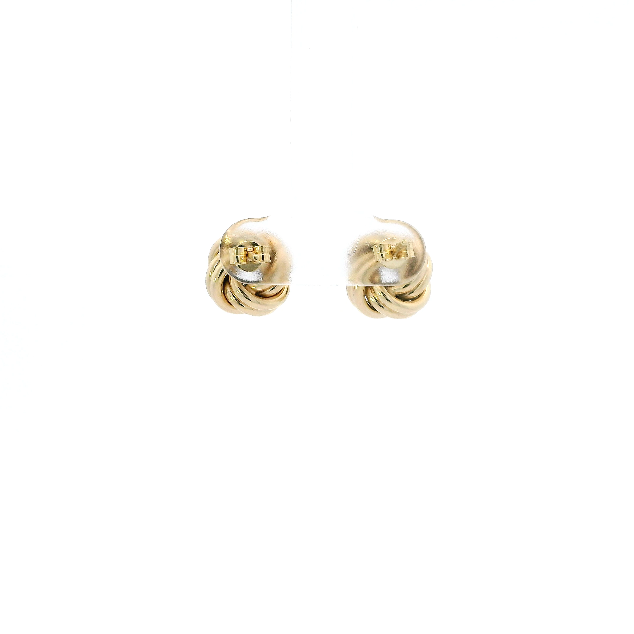 14K Yellow Gold Knott Stud Earrings