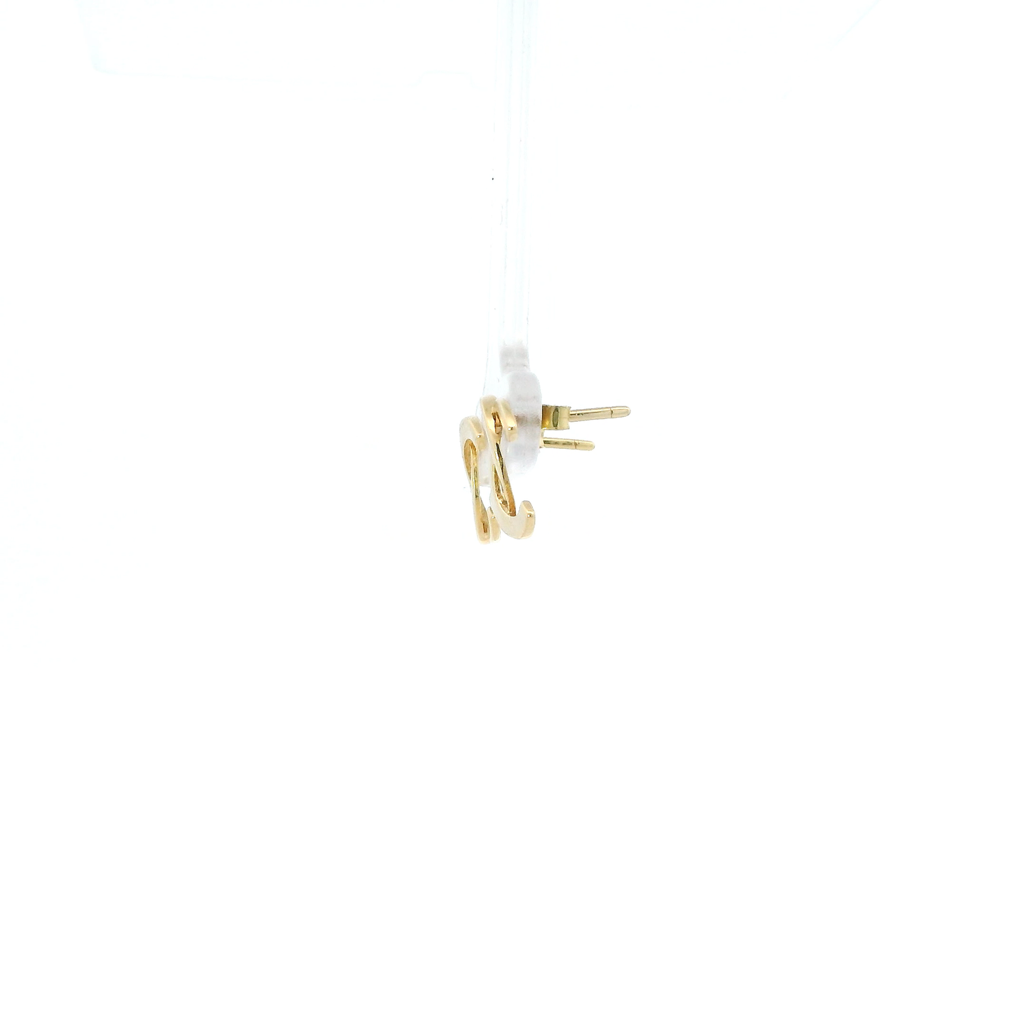 18K Yellow Gold "CC" Stud Earrings