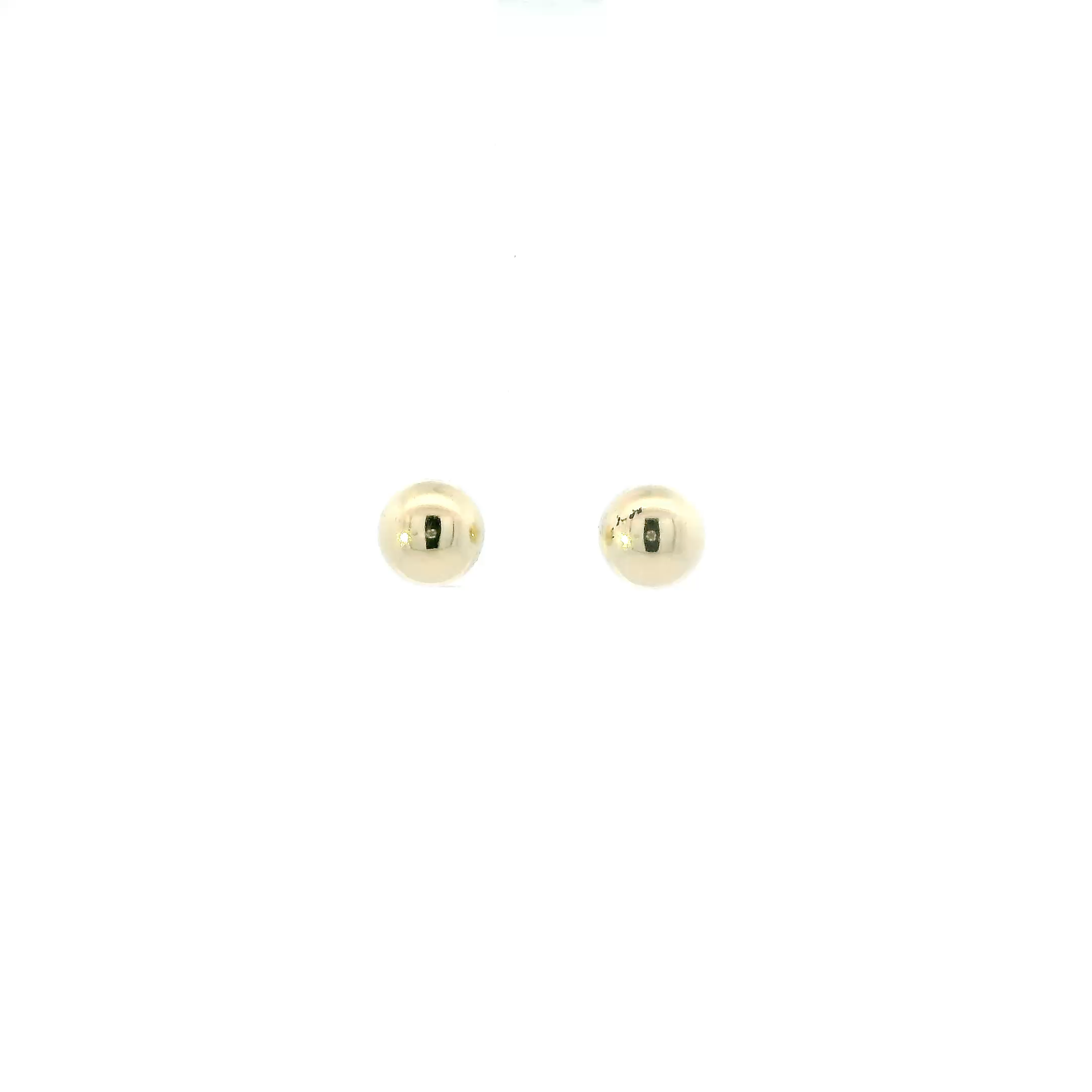 10K Yellow Gold Half Dome Stud Earrings