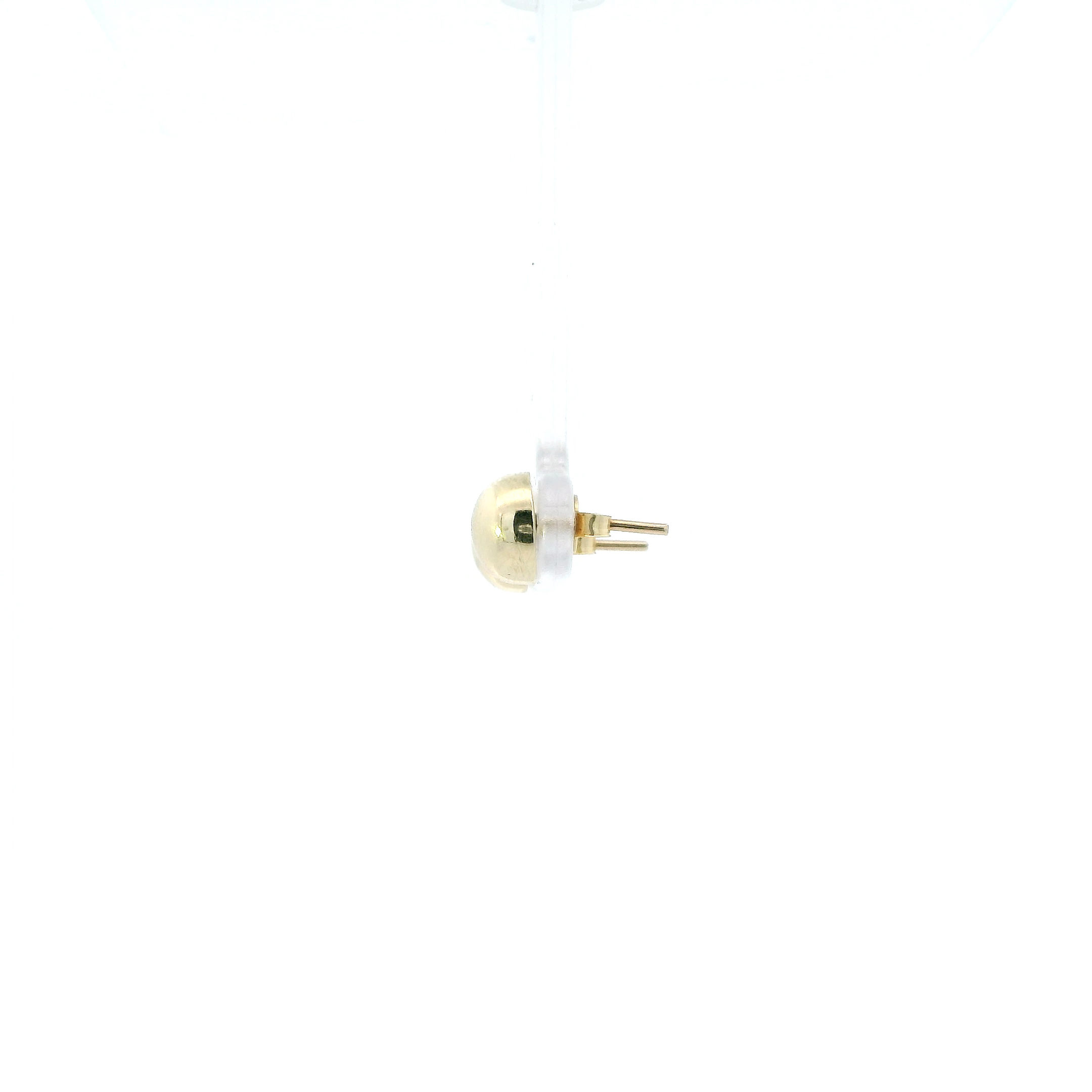 10K Yellow Gold Half Dome Stud Earrings