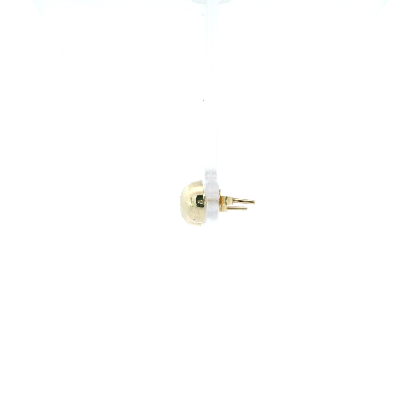 10K Yellow Gold Half Dome Stud Earrings