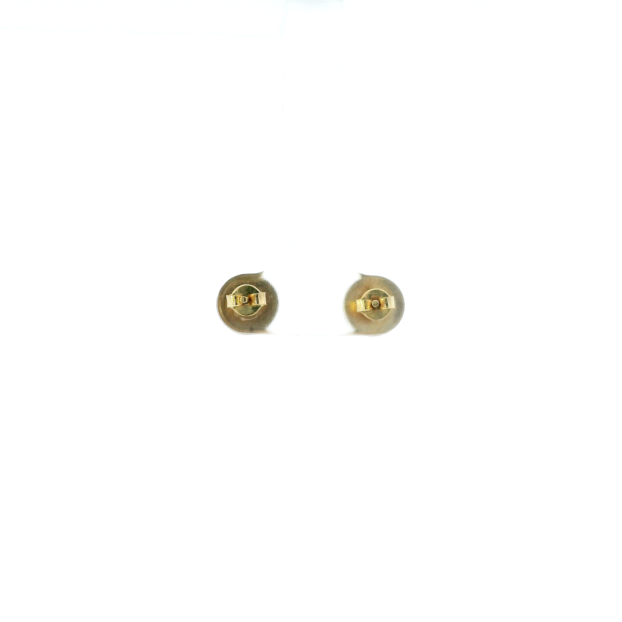 10K Yellow Gold Half Dome Stud Earrings