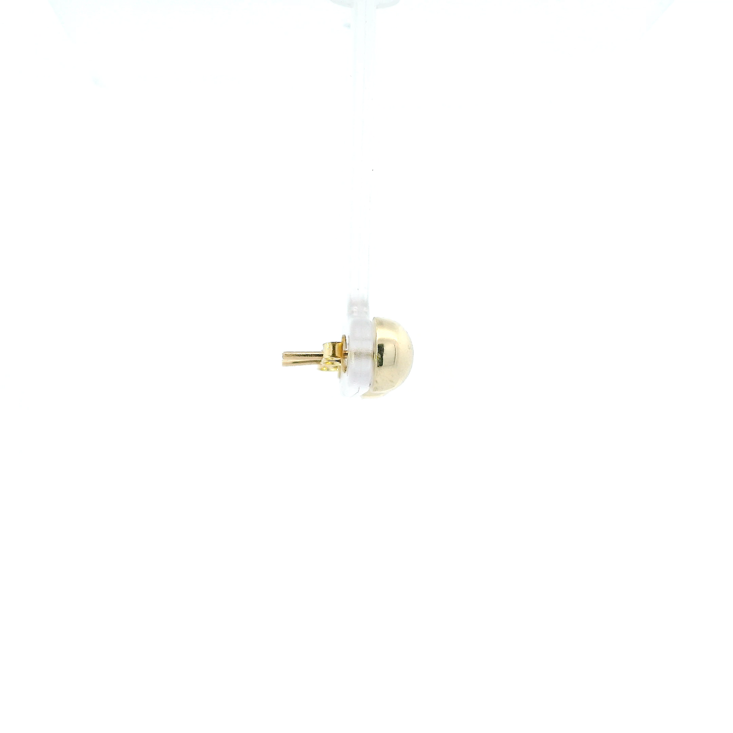 10K Yellow Gold Half Dome Stud Earrings