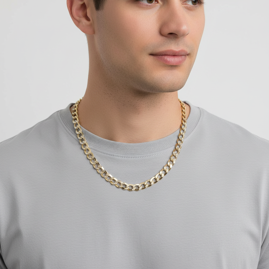 10K Yellow Gold 26.5" Diamond Cut Curb Chain